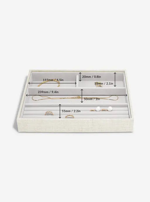 Stackers Classic Jewelry Box Ensemble de 5 Avoine et Lin
