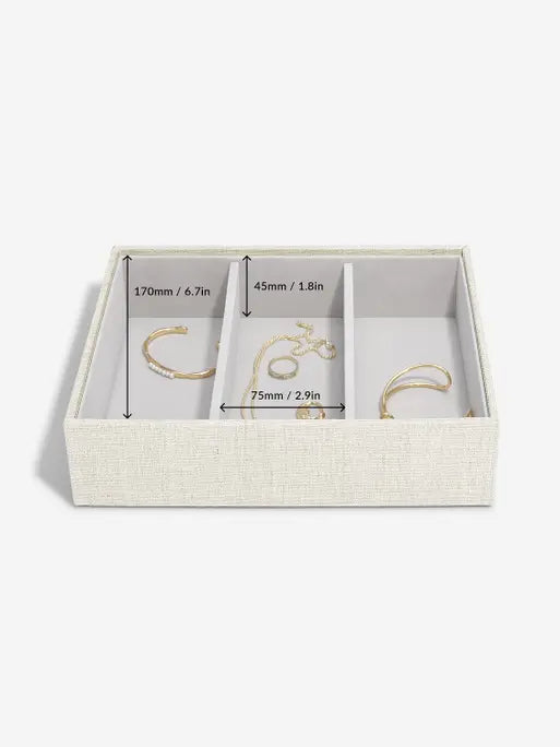 Stackers Classic Jewelry Box Ensemble de 5 Avoine et Lin