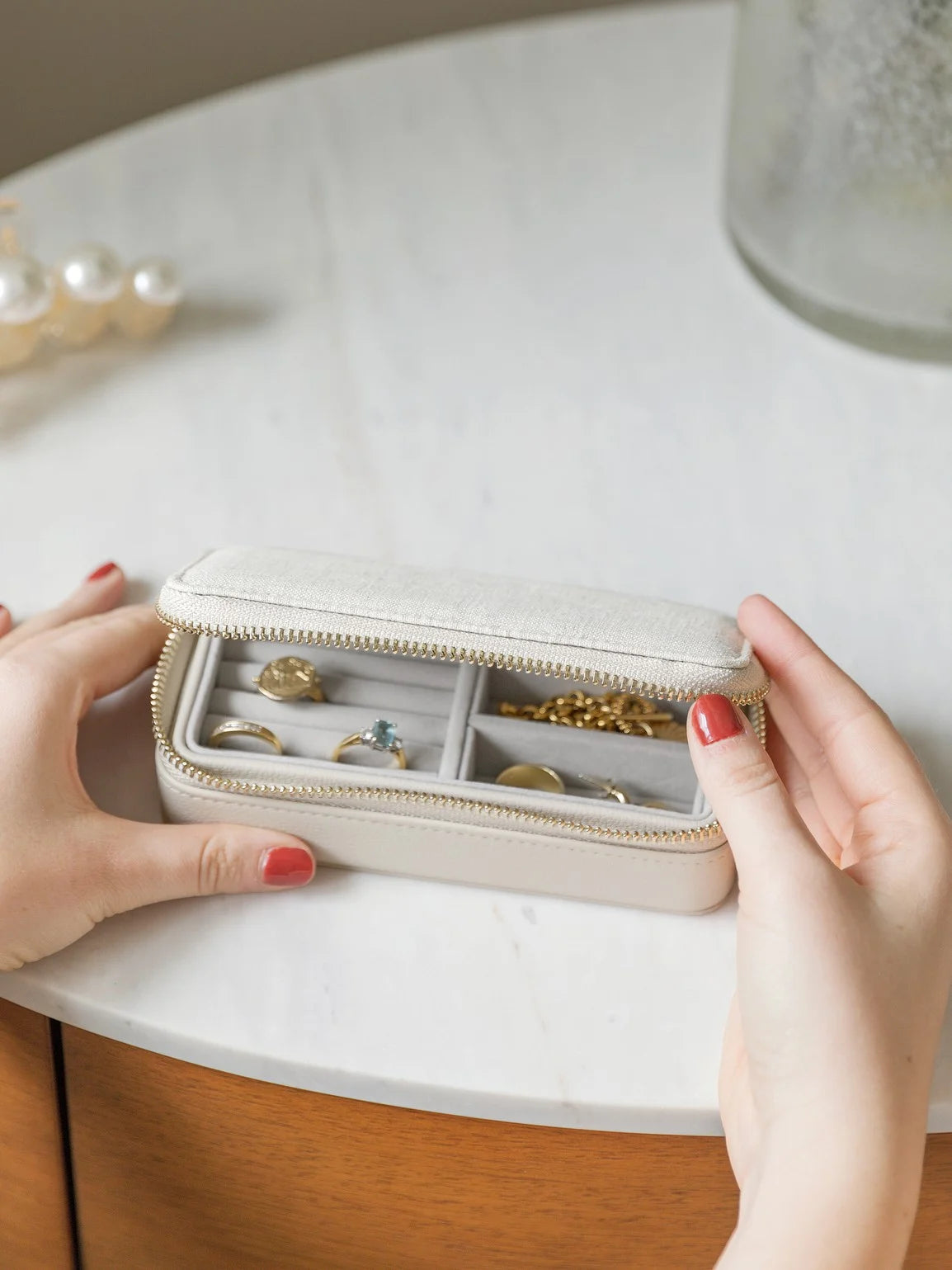 Stackers Medium Travel box Havermout & Linnen - Mystackers