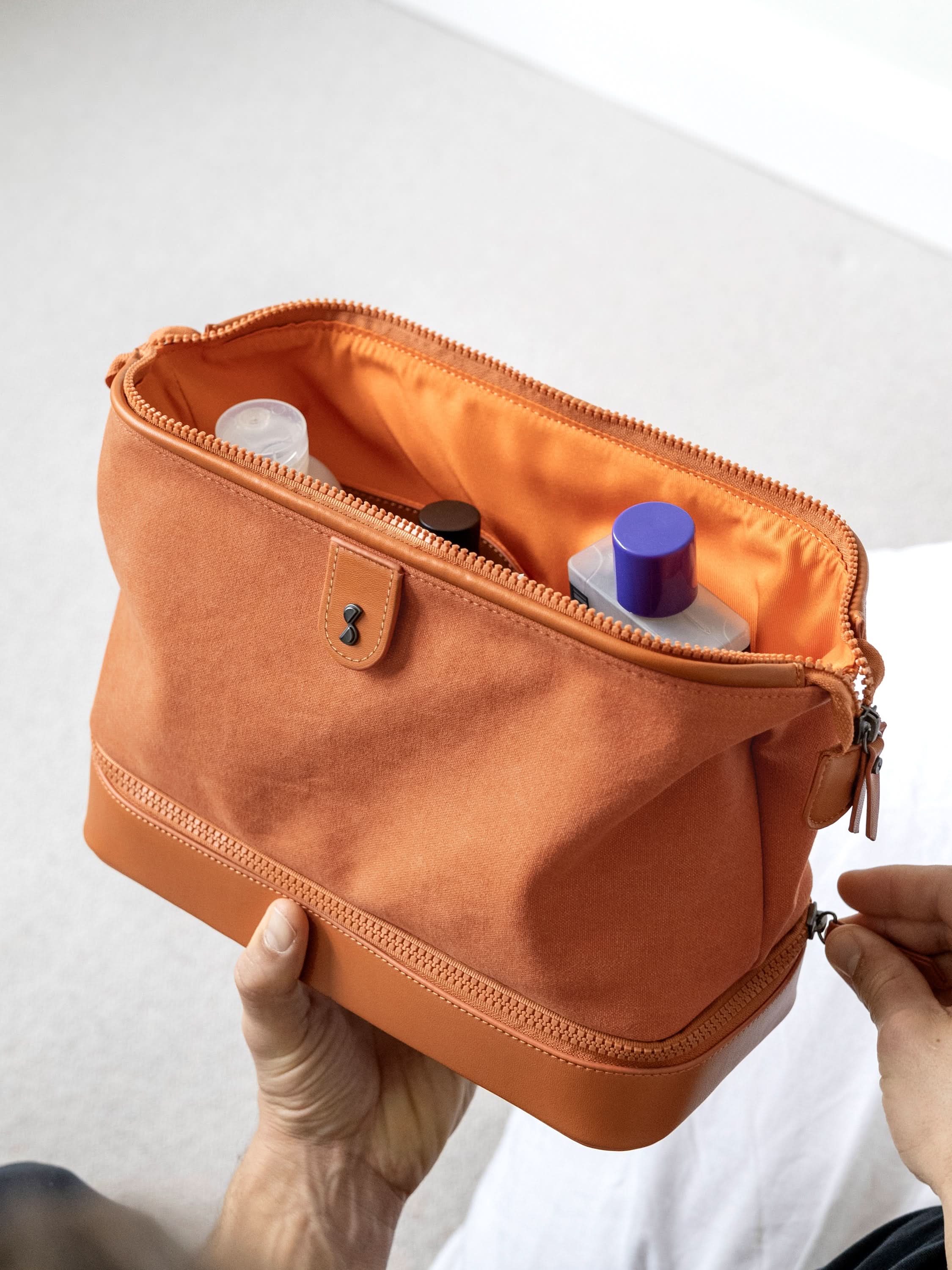 Stackers Toiletry Bag Orange Canvas