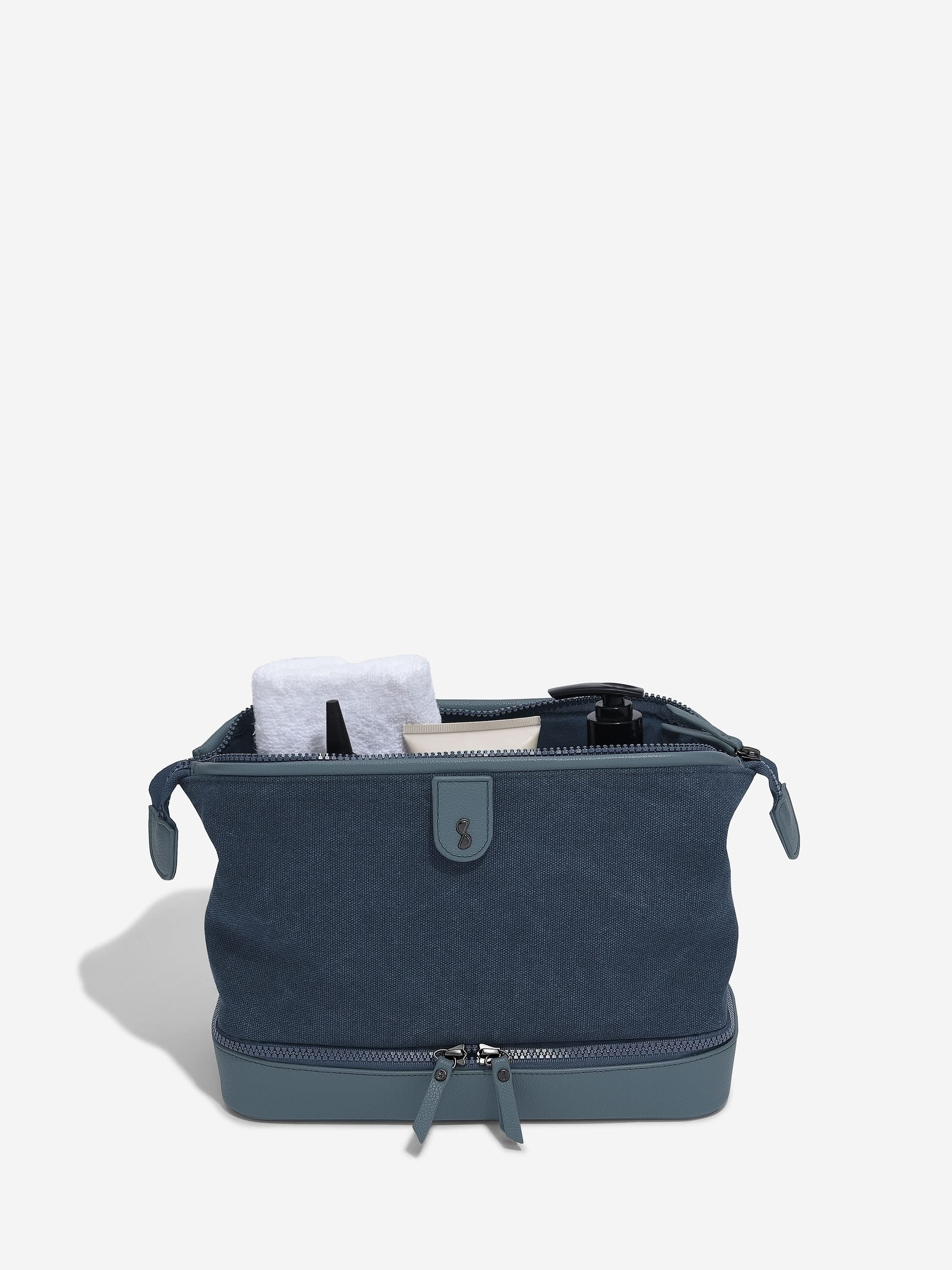 Stackers Toiletry Bag Blue Canvas