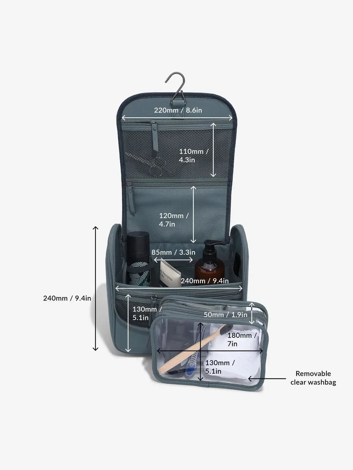 Stackers hangende Toilettas Blauw - Mystackers