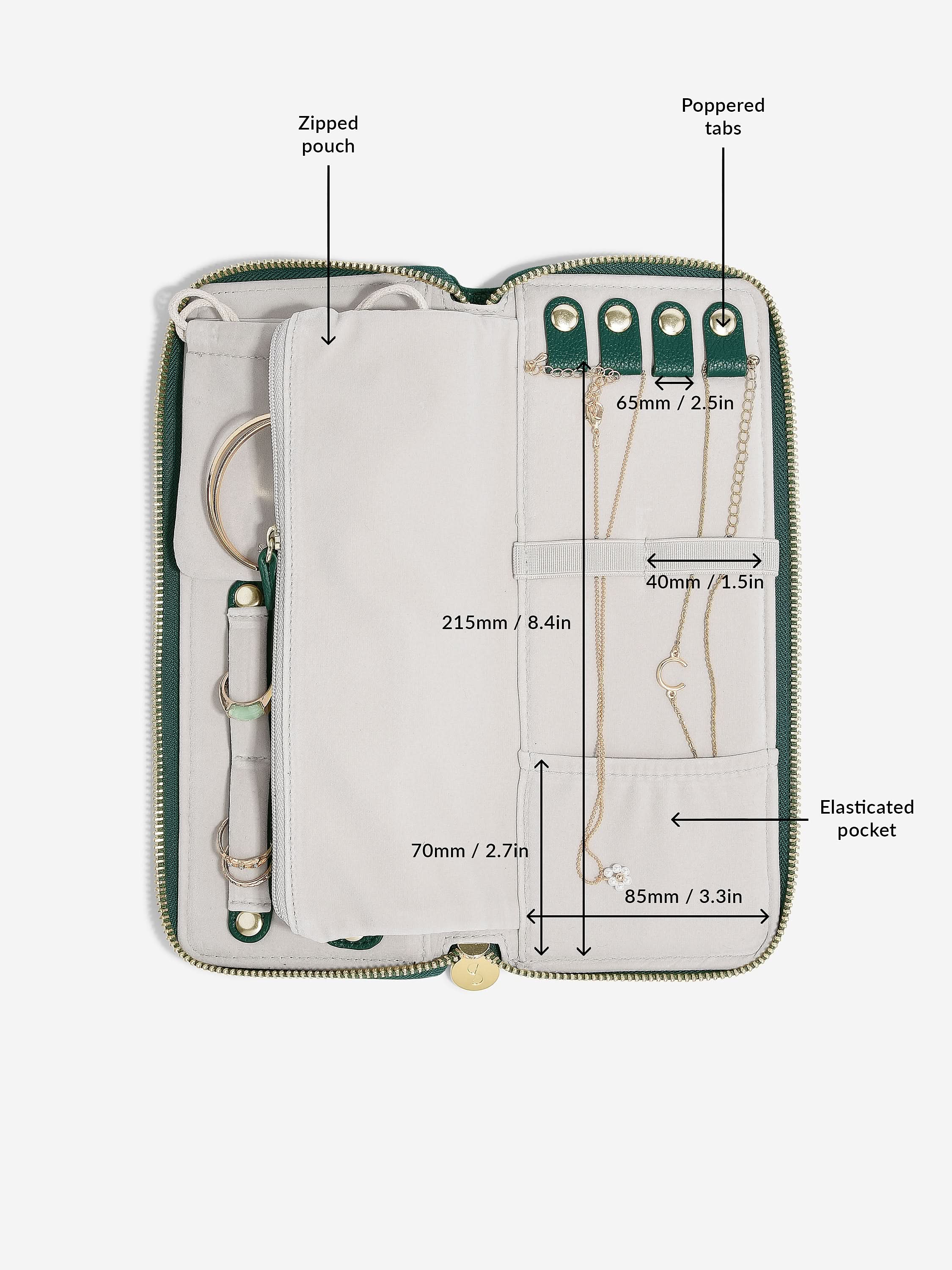 Stackers Jewellery Roll Bosgroen - Mystackers