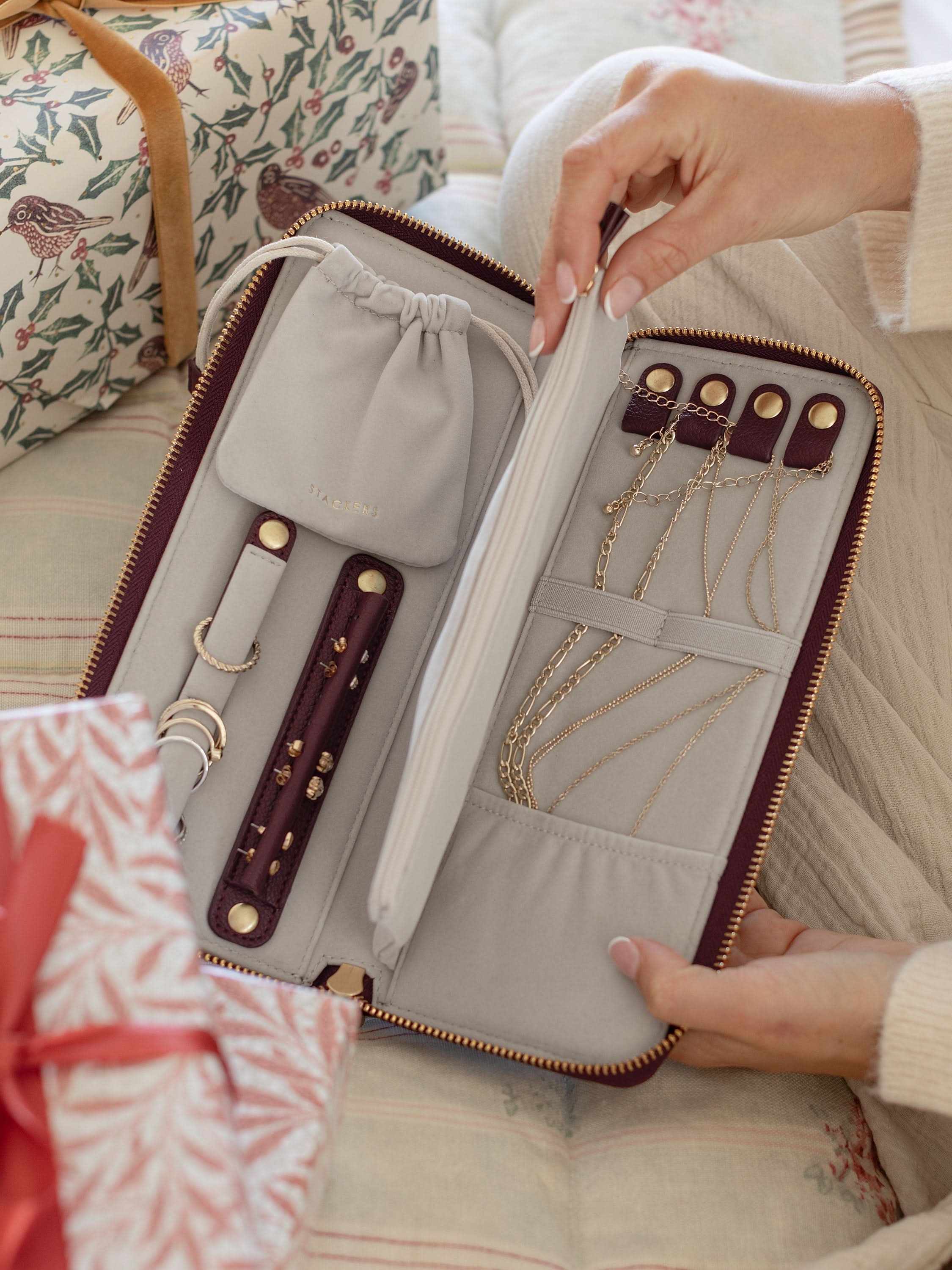 Stackers Jewellery Roll Bordeaux - Mystackers