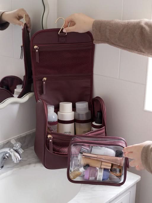 Stackers hangende Toilettas Bordeaux - Mystackers