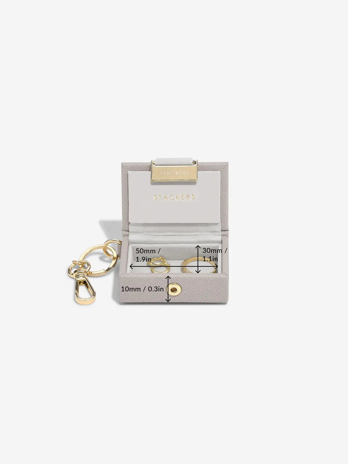 Stackers Juwelendoos Sleutelhanger Taupe - Mystackers