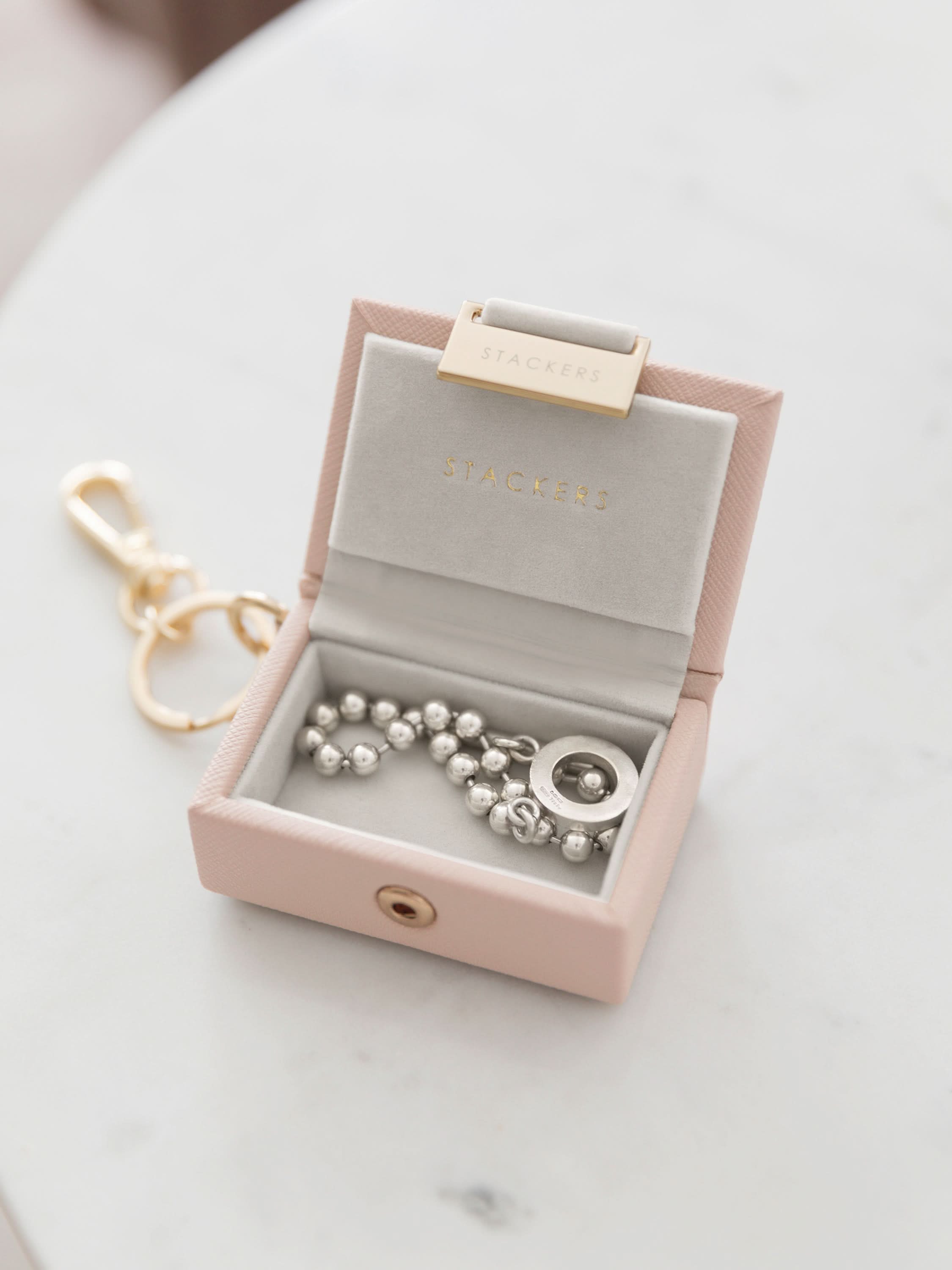 Stackers Jewellery Box Keyring Pink