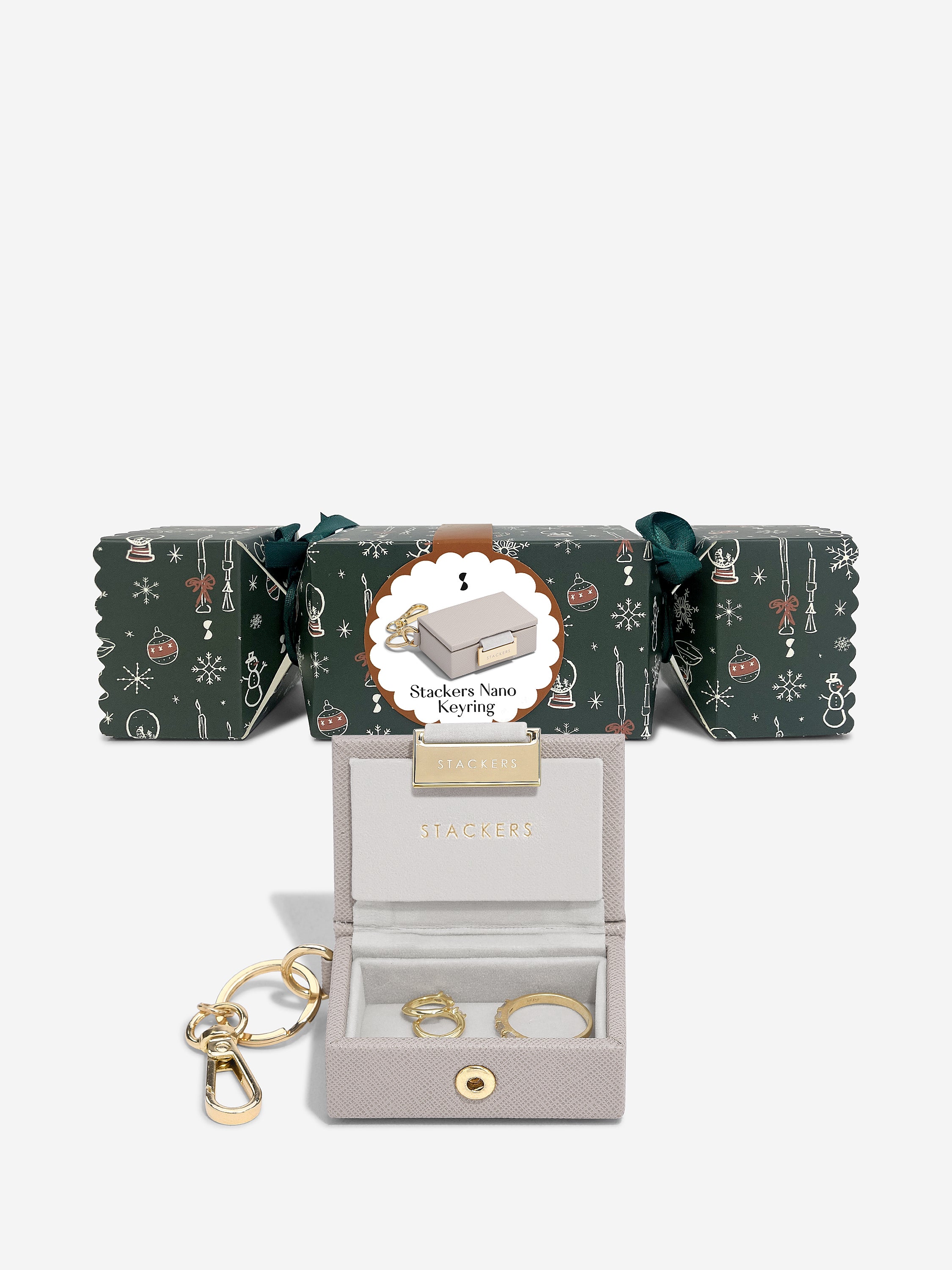 Stackers Porte-clés de boîte à bijoux en Party Cracker Taupe