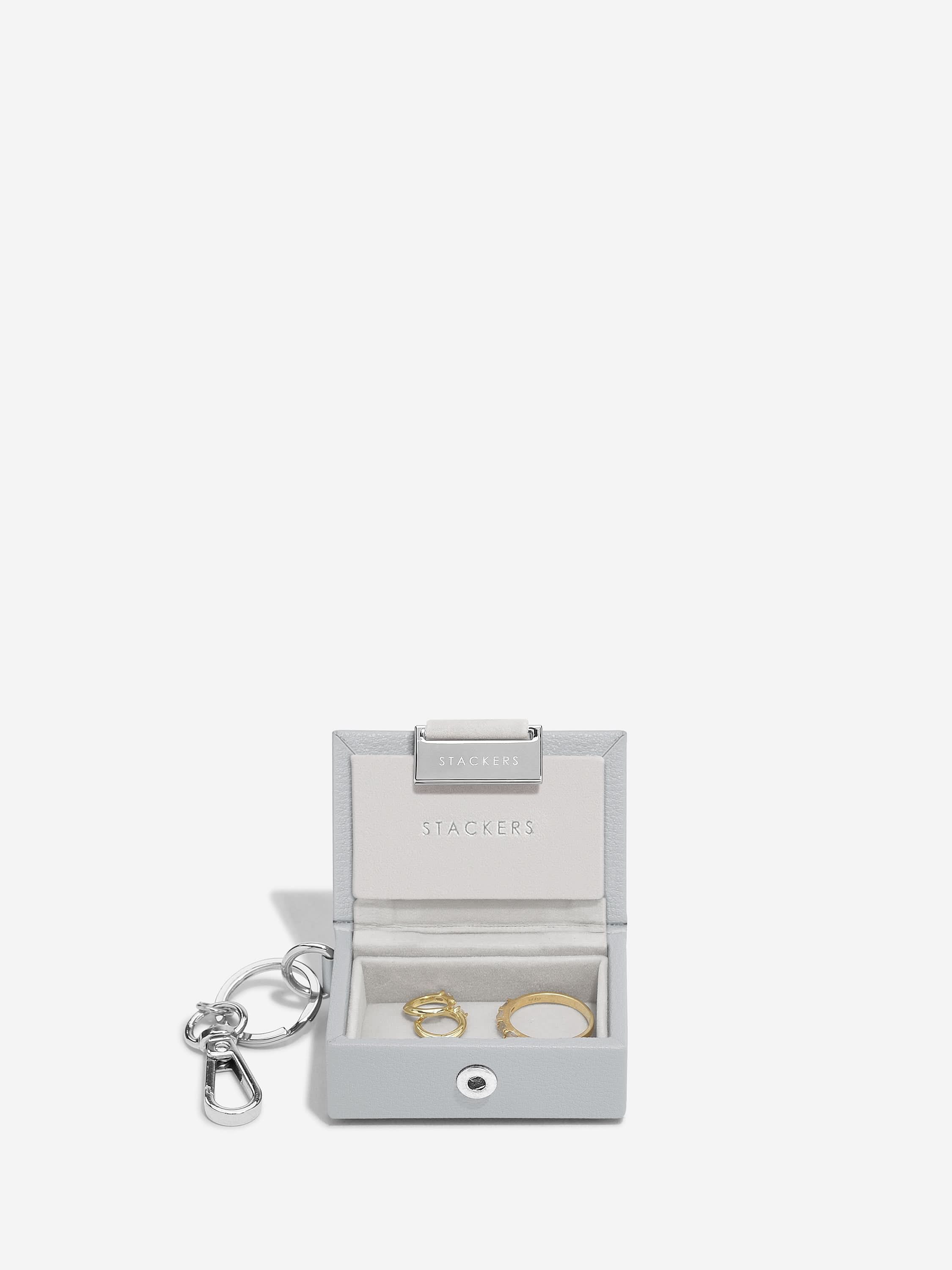 Stackers Jewellery Box Keyring in Party Cracker Grey