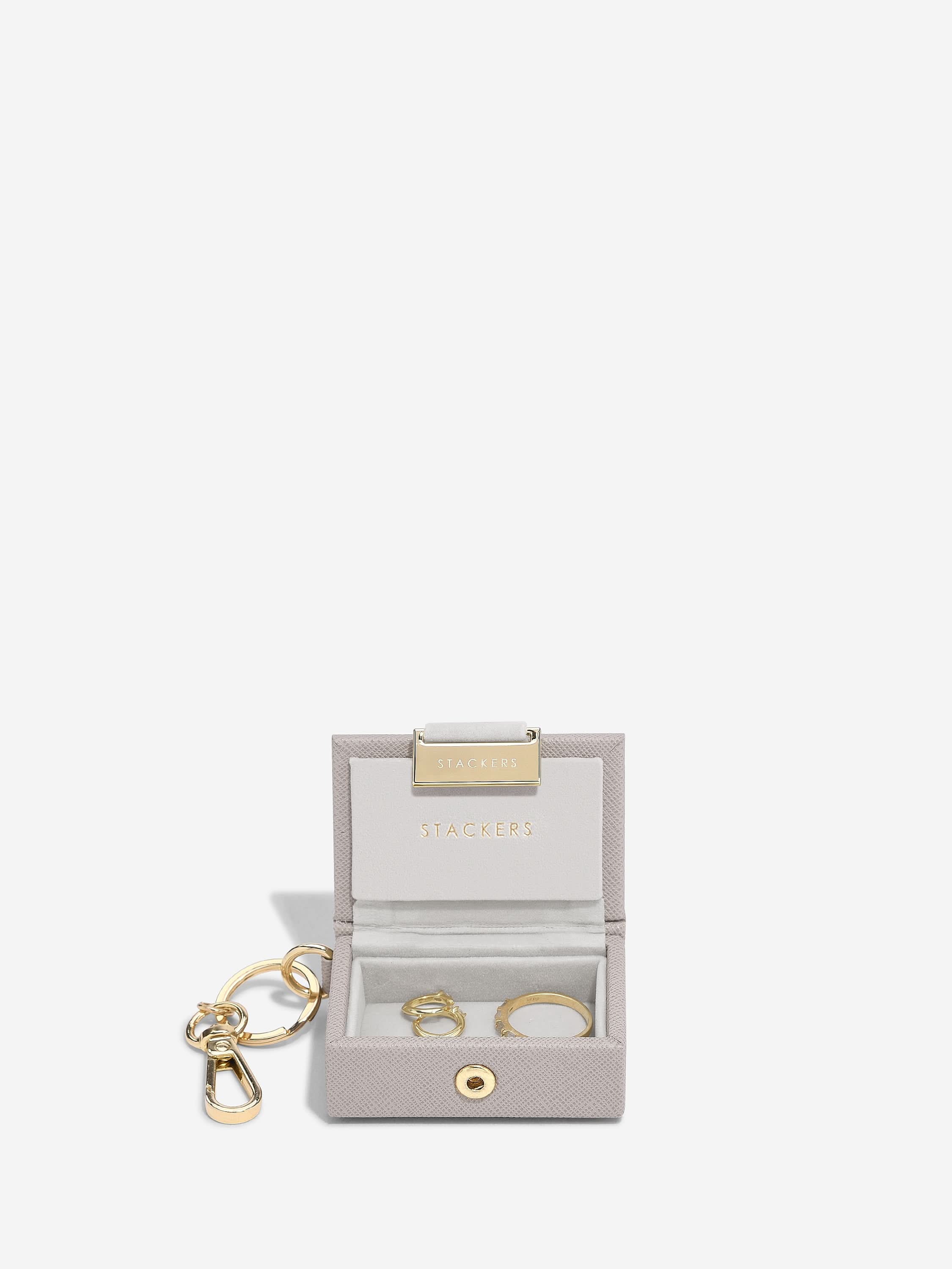 Stackers Juwelendoos Sleutelhanger in Decoratieve Kerstbal Taupe - Mystackers