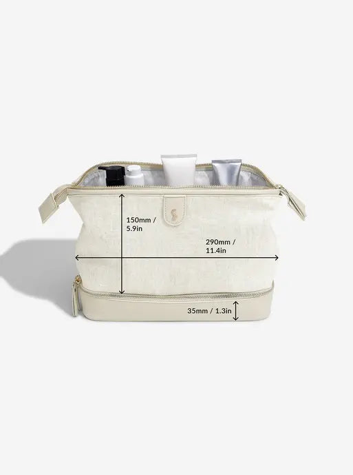 Stackers Toiletry Bag Oatmeal & Linen