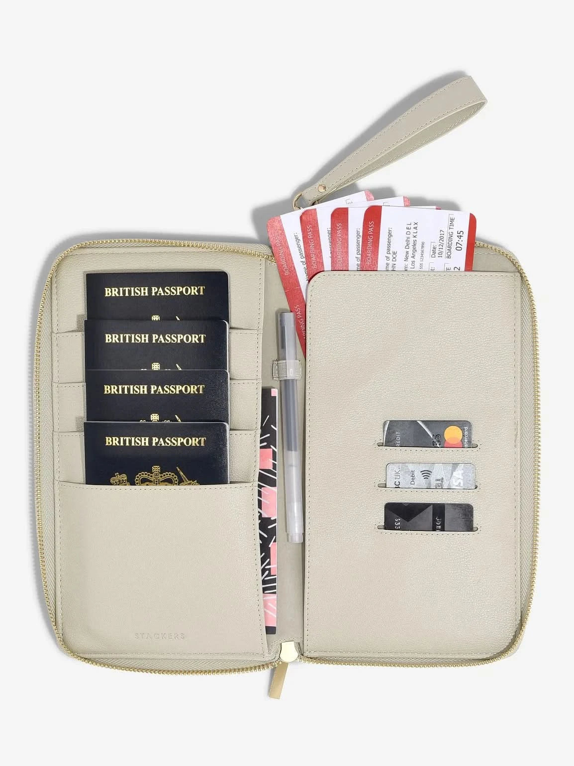 Stackers Paspoorthouder voor Familie Havermout & Linnen - Mystackers