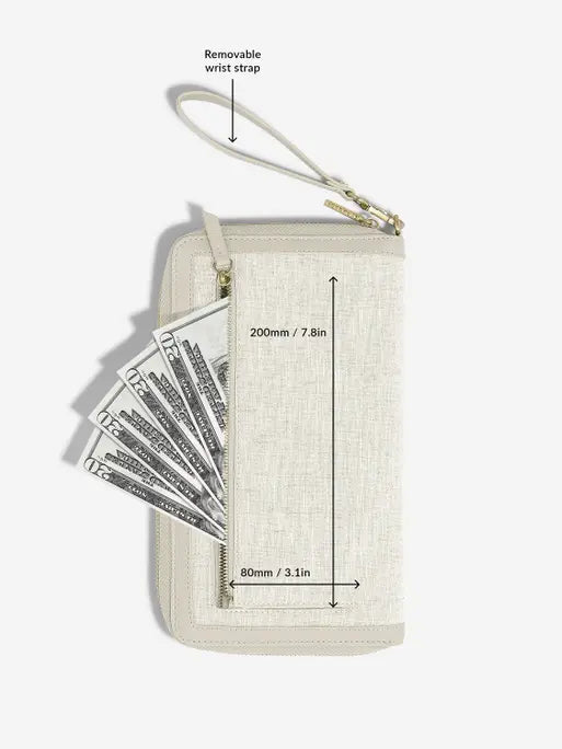 Stackers Passport Holder for Family Oatmeal & Linen
