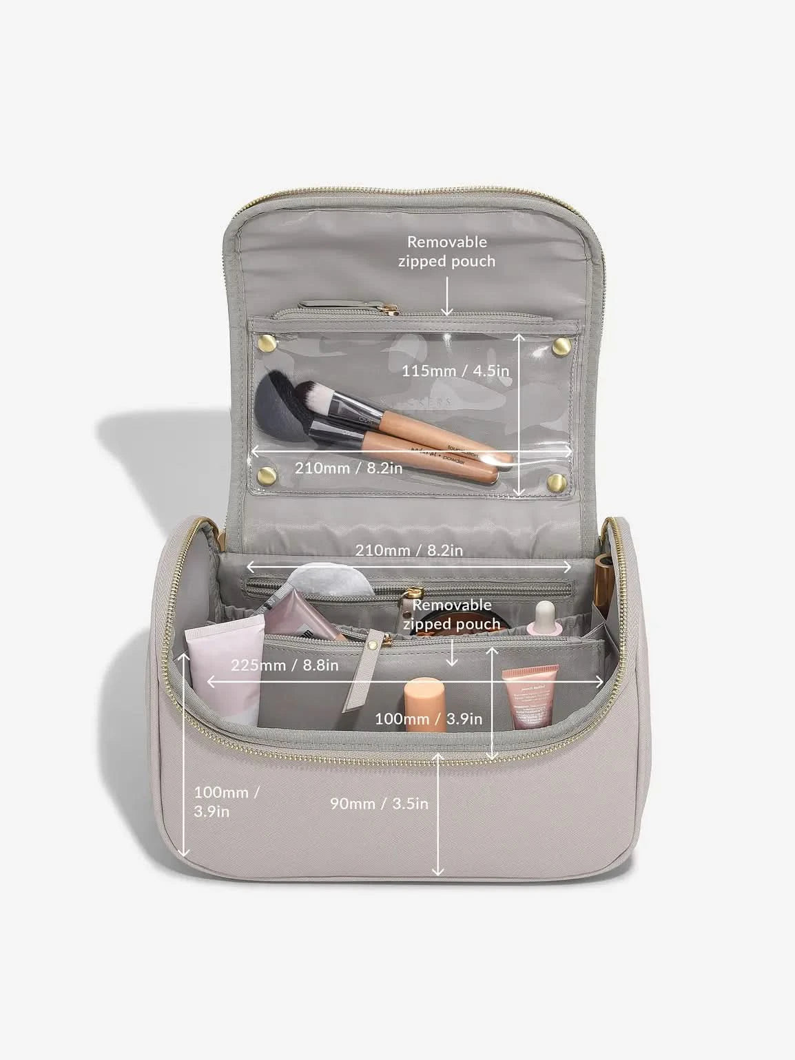 Stackers Grote Cosmeticacase Taupe - Mystackers