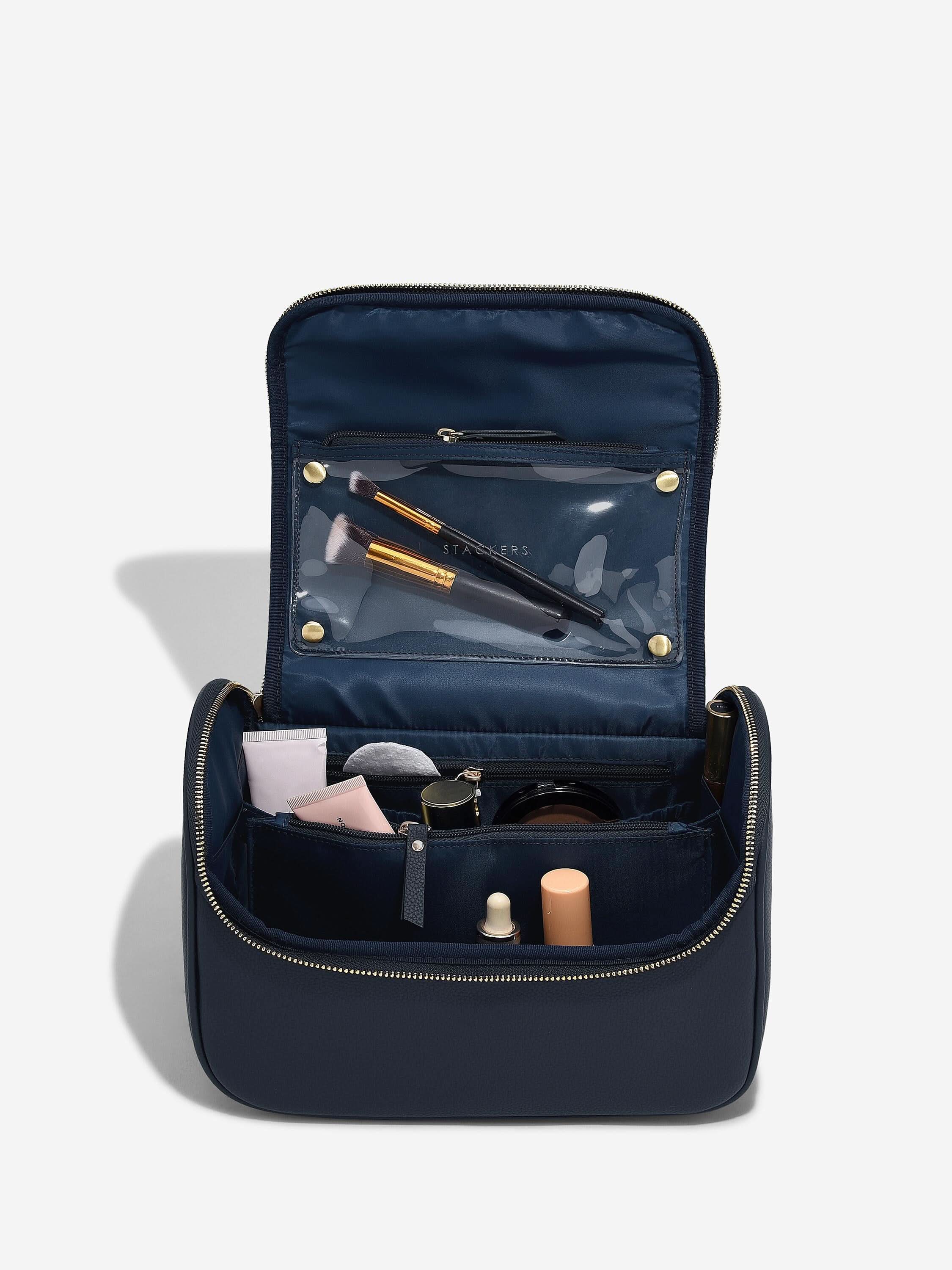 Stackers Large Cosmetic Case Navy Blue