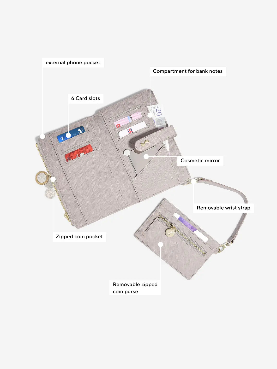 Stackers Grand Sac à Main Taupe