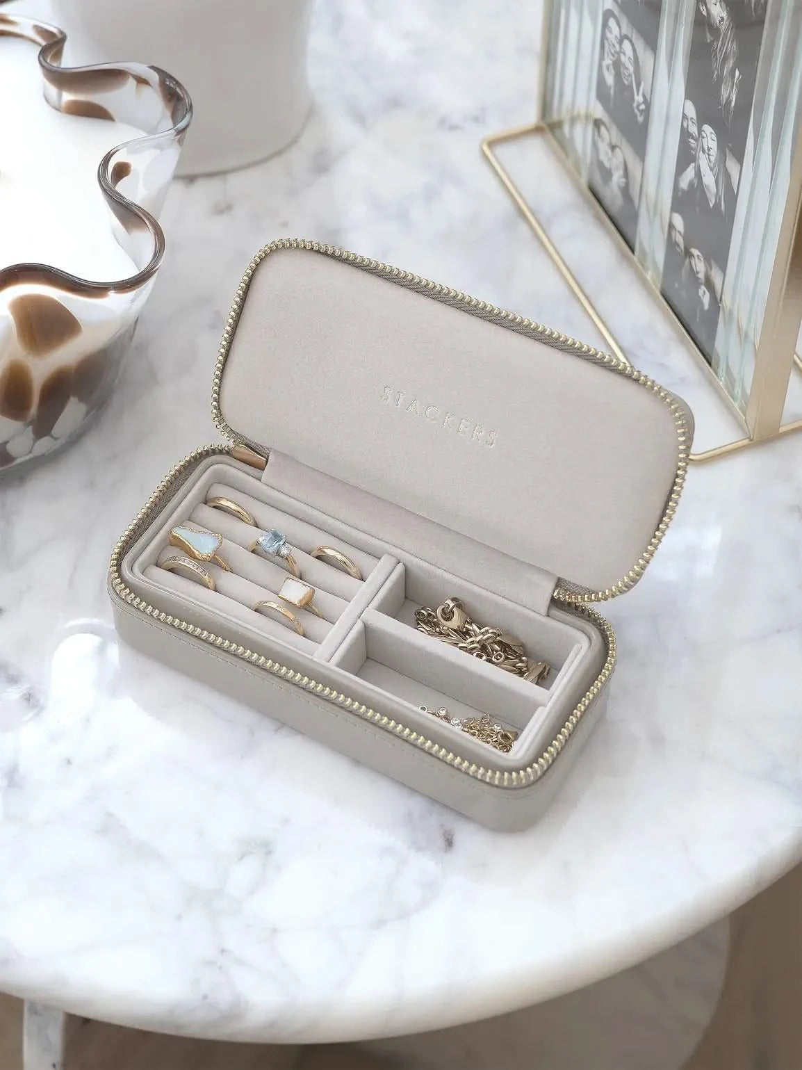 Stackers Medium Travel box Leemgrijs Gelakt