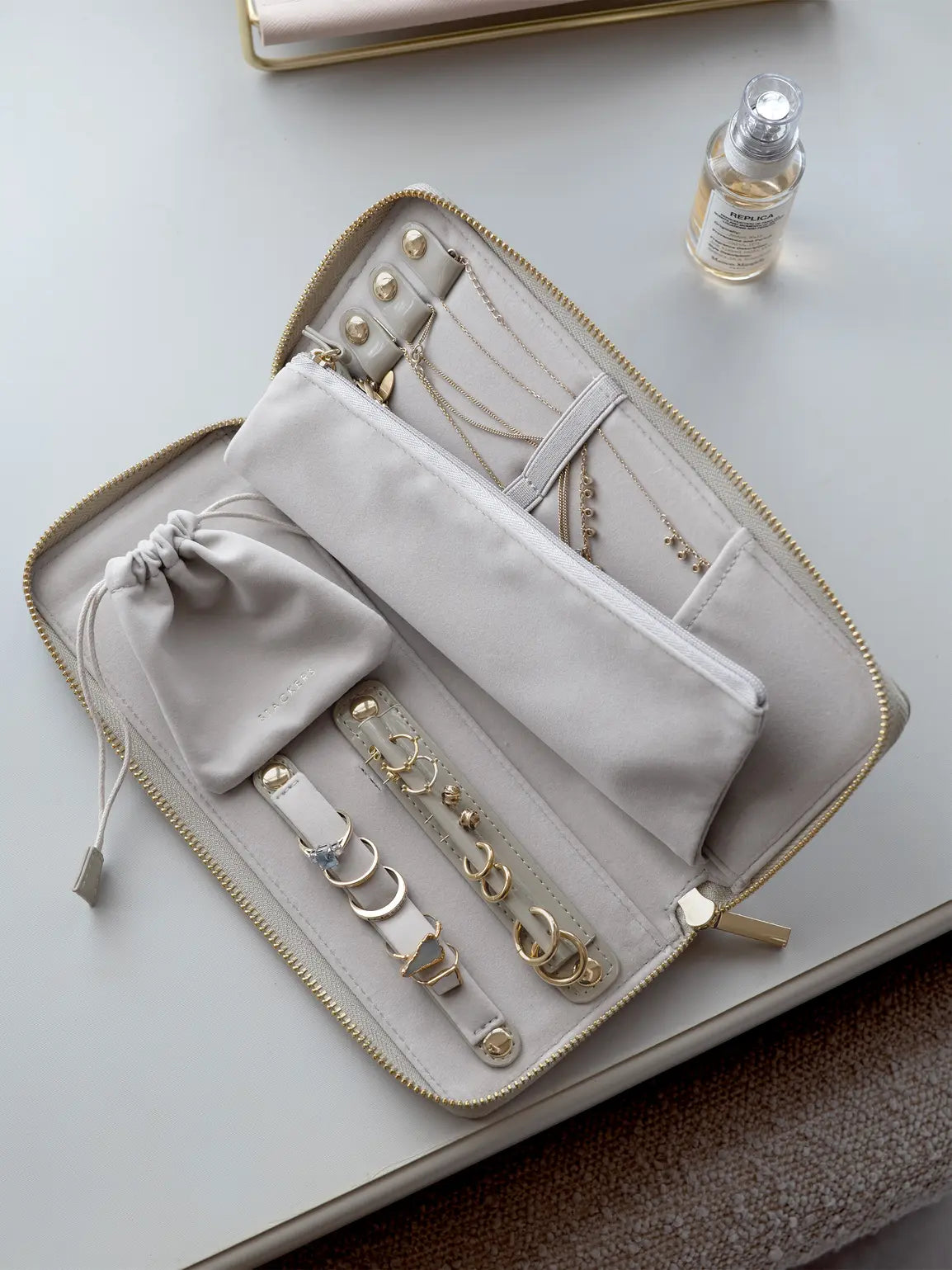 Stackers Rouleau à bijoux Gris Taupe Laqué