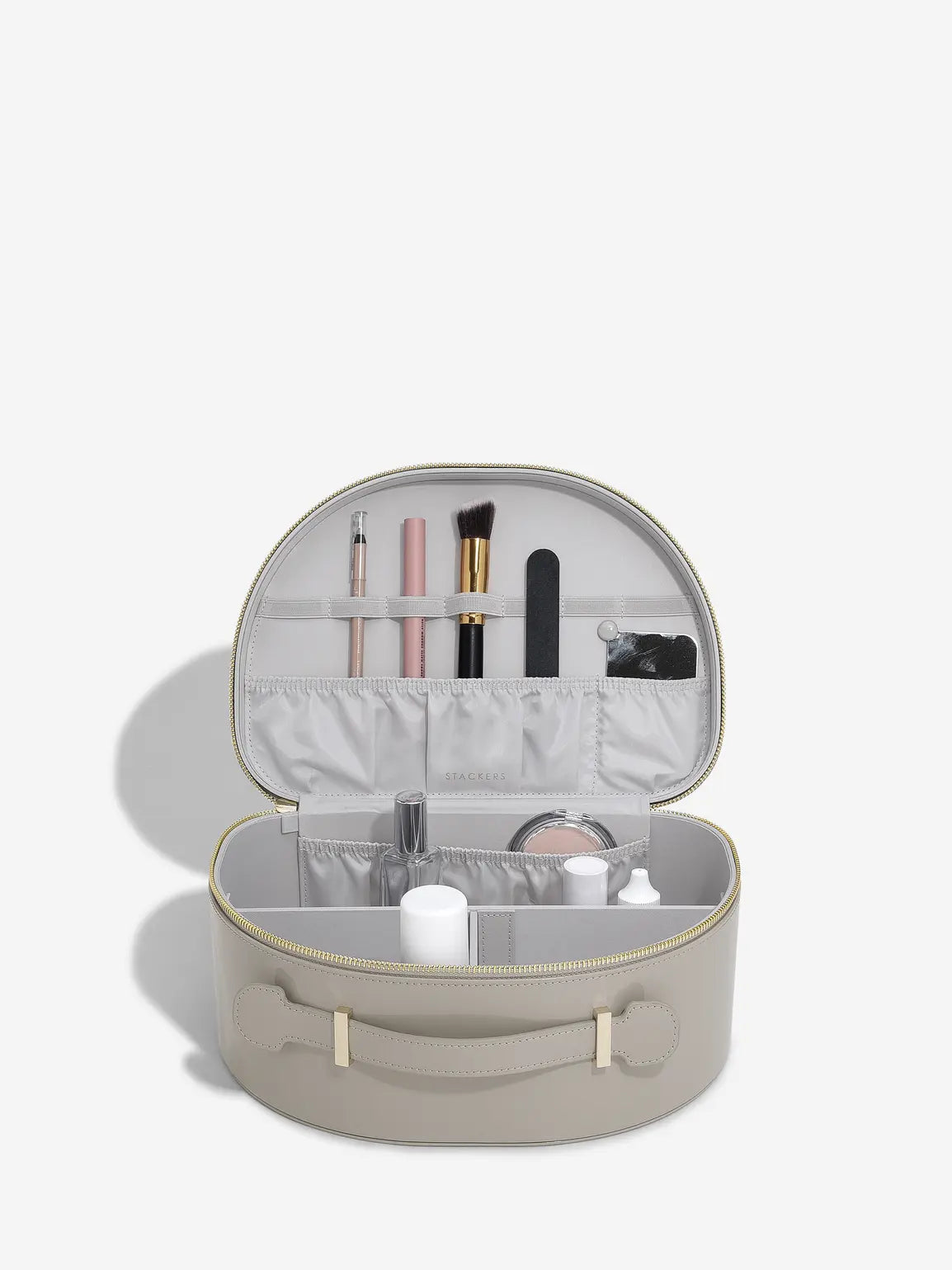 Stackers Beautycase Leemgrijs Gelakt