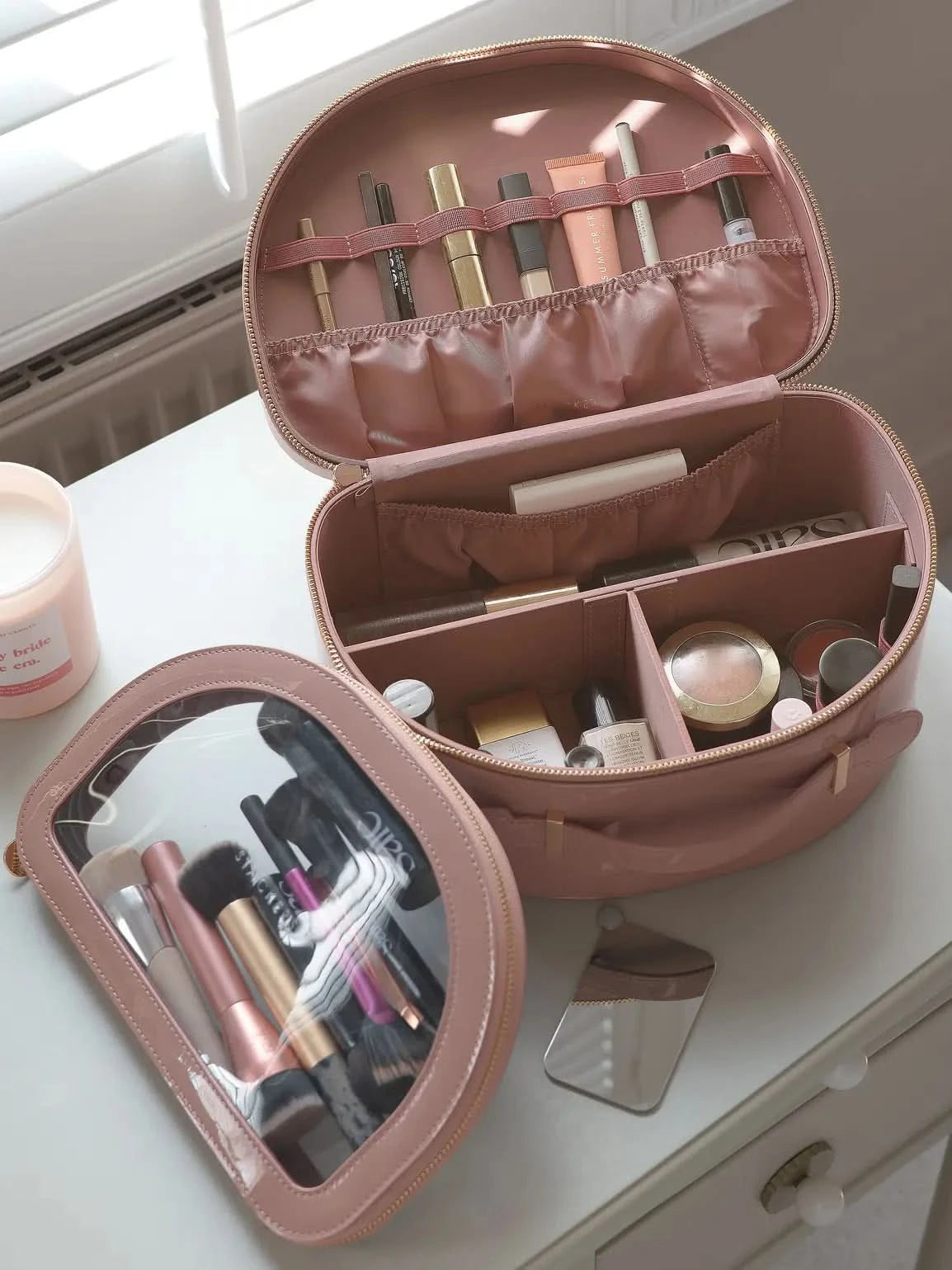 Stackers Beautycase Koperroze Gelakt