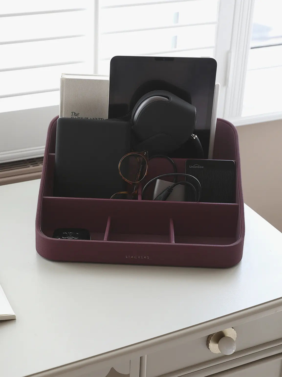 Stackers Desk Organizer Garnet Red