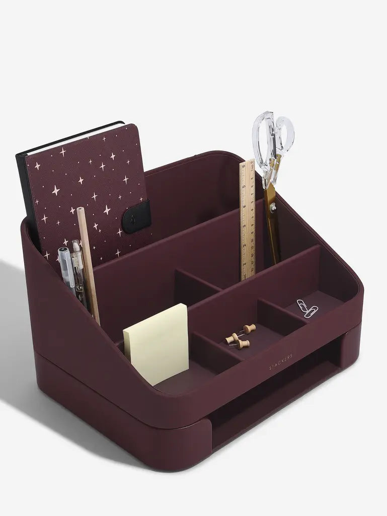 Stackers Desk Organizer Set Garnet Red