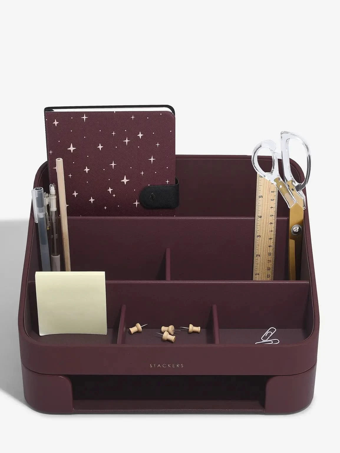 Stackers Desk Organizer Set Garnet Red