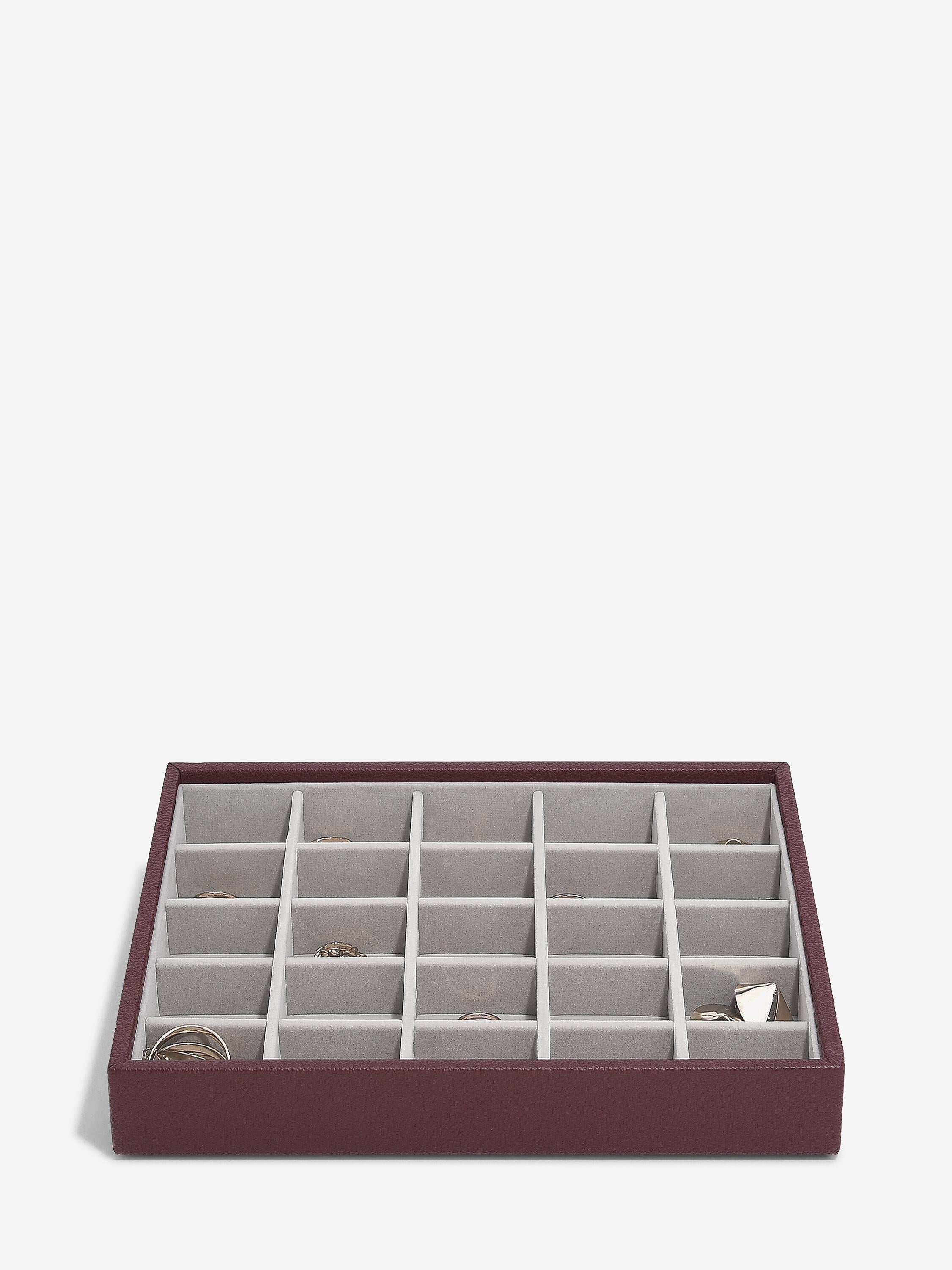 Stackers Classic Jewellery Box Set of 3 Burgundy