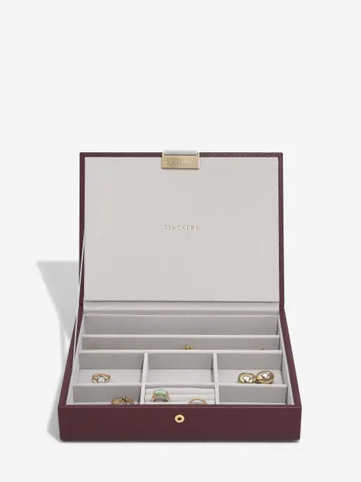 Stackers Classic Jewellery Box Set of 4 Burgundy