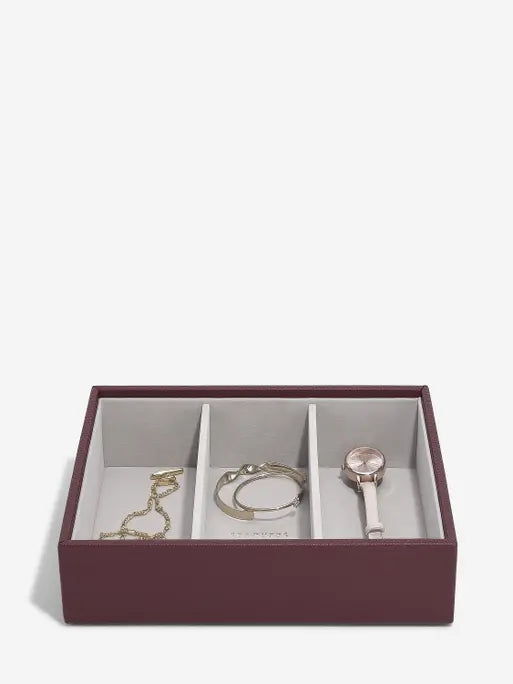 Stackers Classic Jewellery Box Set of 4 Burgundy