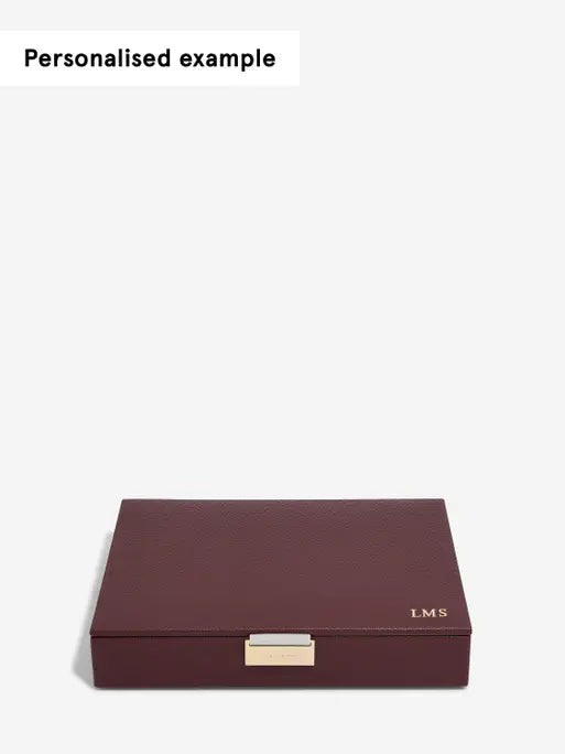Stackers Lid for Classic Jewellery Box Burgundy