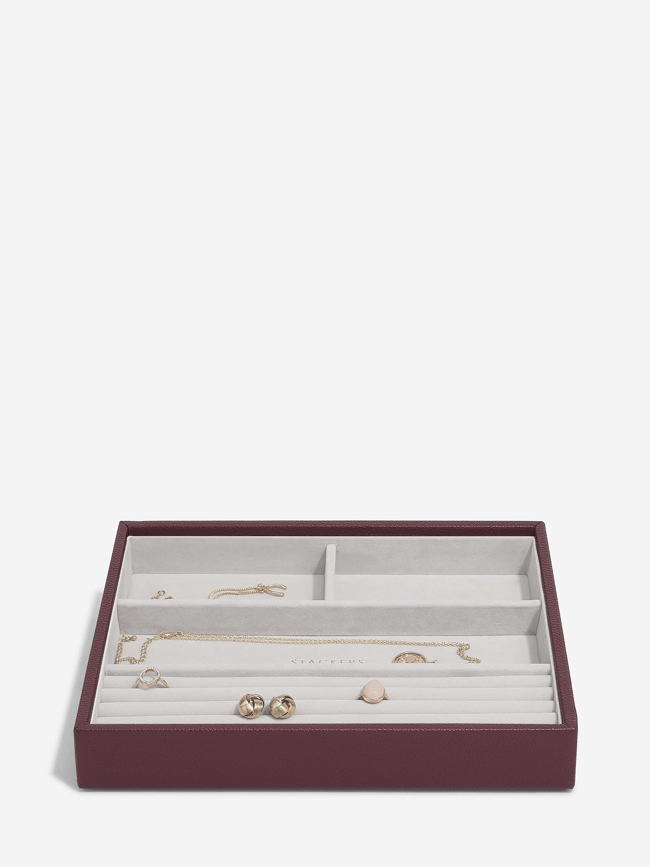 Stackers Ring & Bracelet Layer for Classic Jewellery Box Burgundy