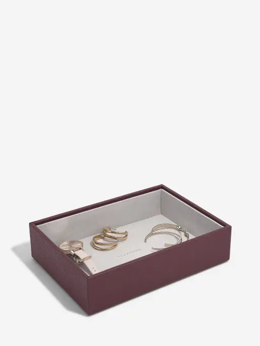 Stackers Deep Jewellery Layer for Classic Jewellery Box Burgundy