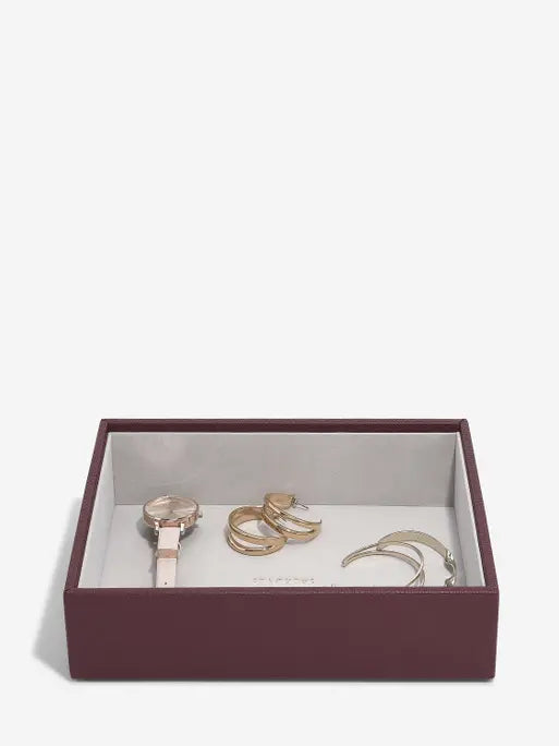 Stackers Deep Jewellery Layer for Classic Jewellery Box Burgundy