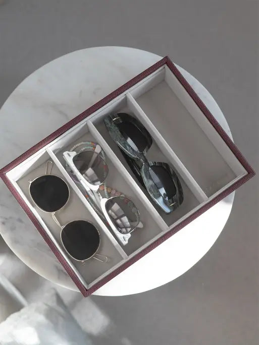 Stackers Glasses & Accessories Layer for Classic Jewellery Box Burgundy