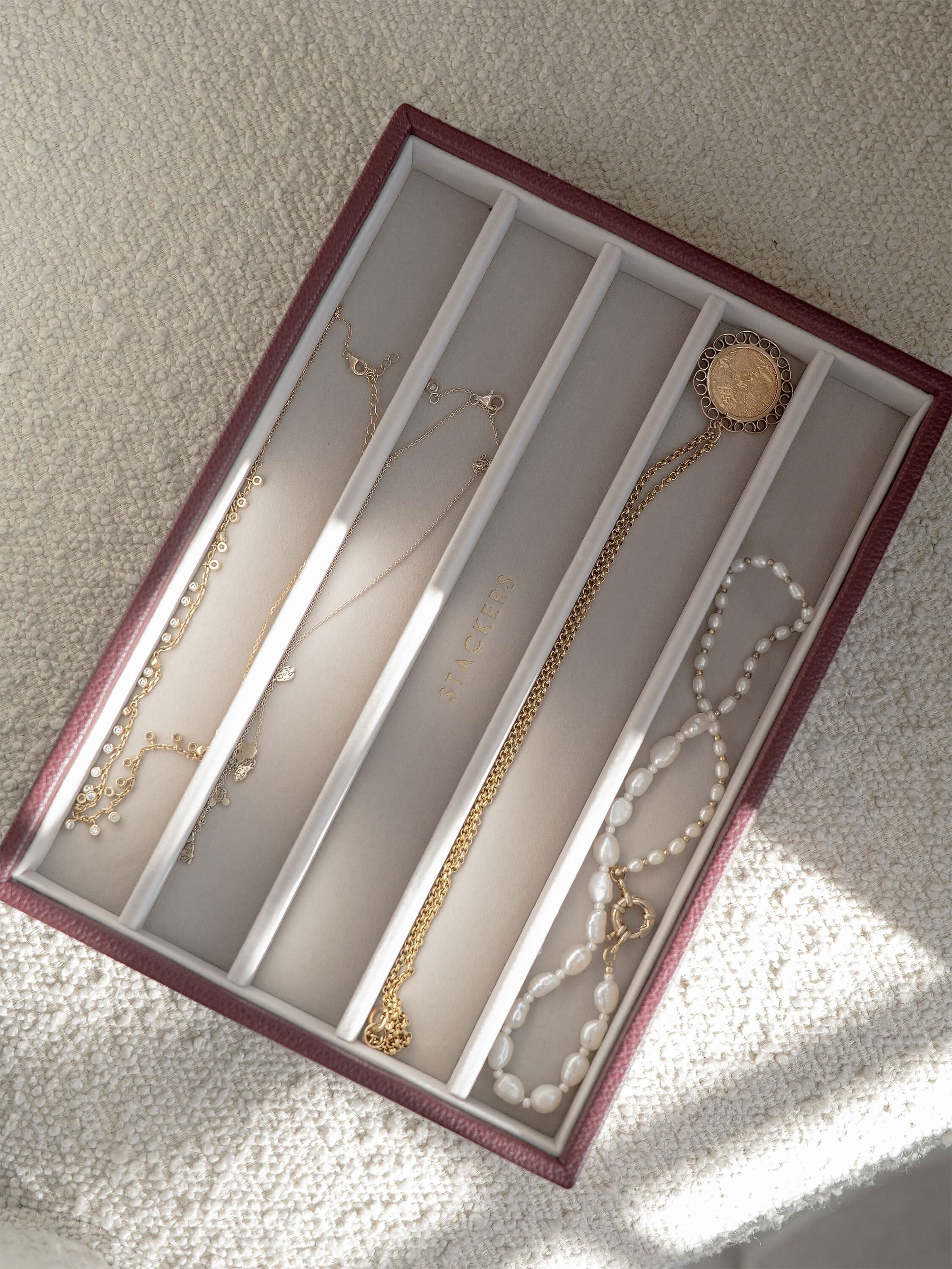 Stackers Necklace Layer for Classic Jewellery Box Burgundy