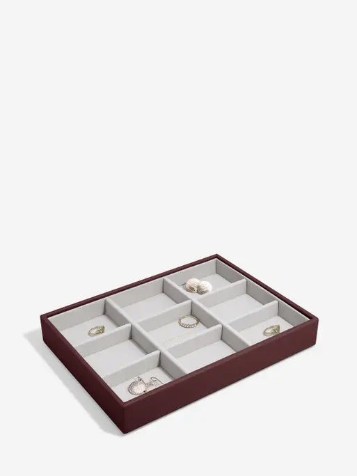 Stackers Standard Jewellery Layer for Classic Jewellery Box Burgundy
