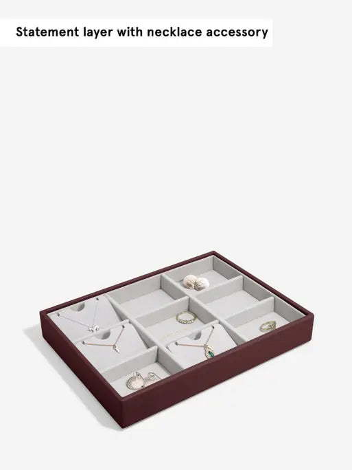 Stackers Standard Jewellery Layer for Classic Jewellery Box Burgundy