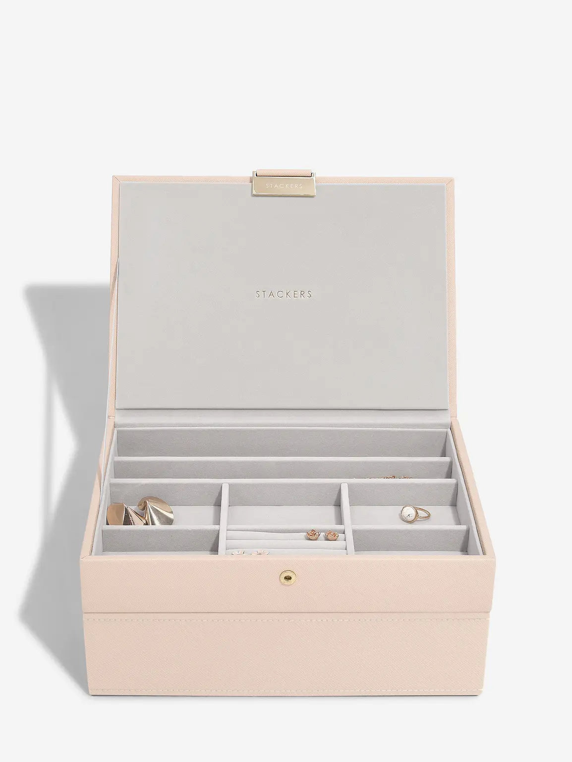 Stackers Classic Boîte à Bijoux Lot de 2 Rose Raffia