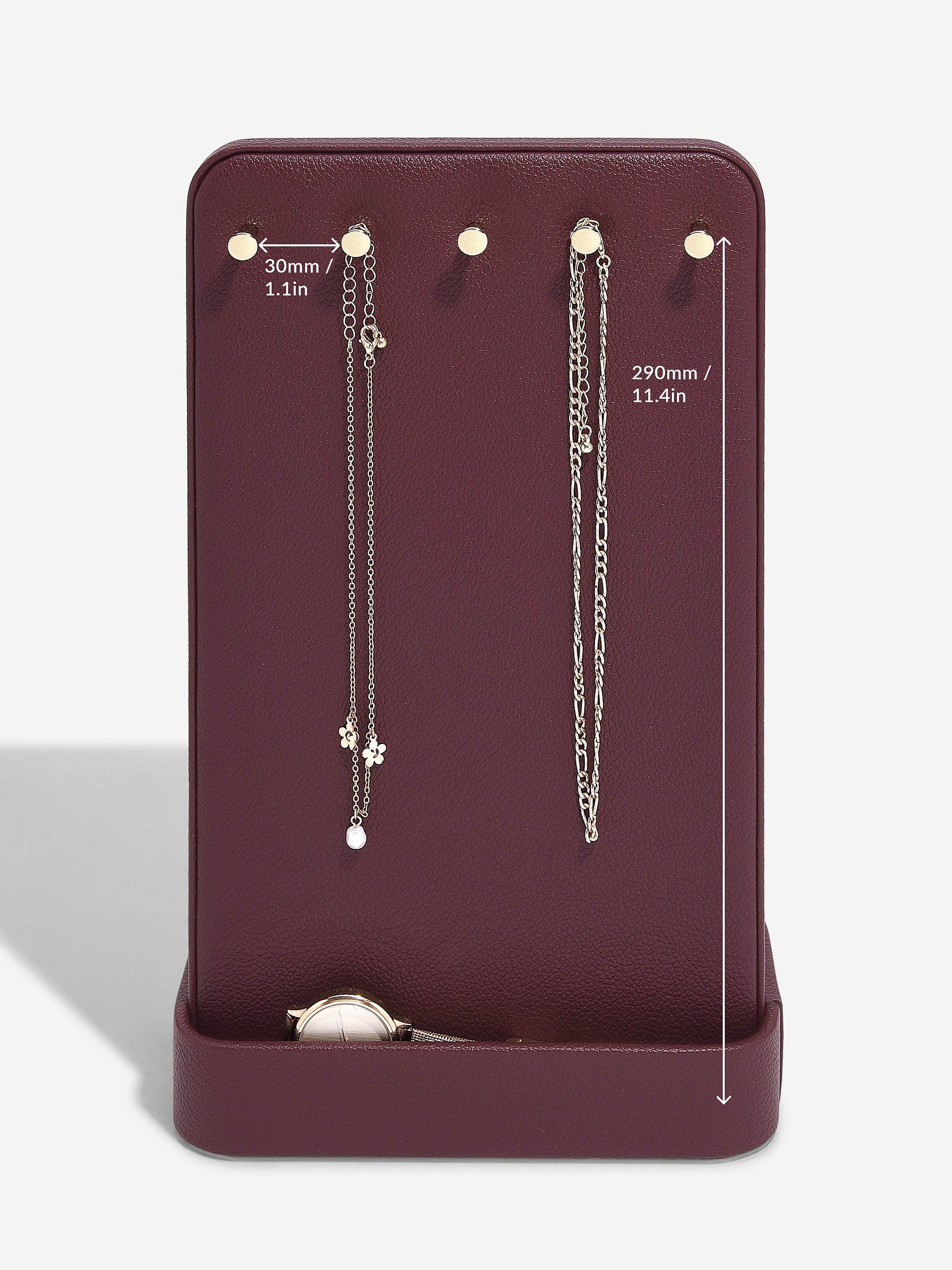 Stackers All-In-One Jewellery Stand Burgundy