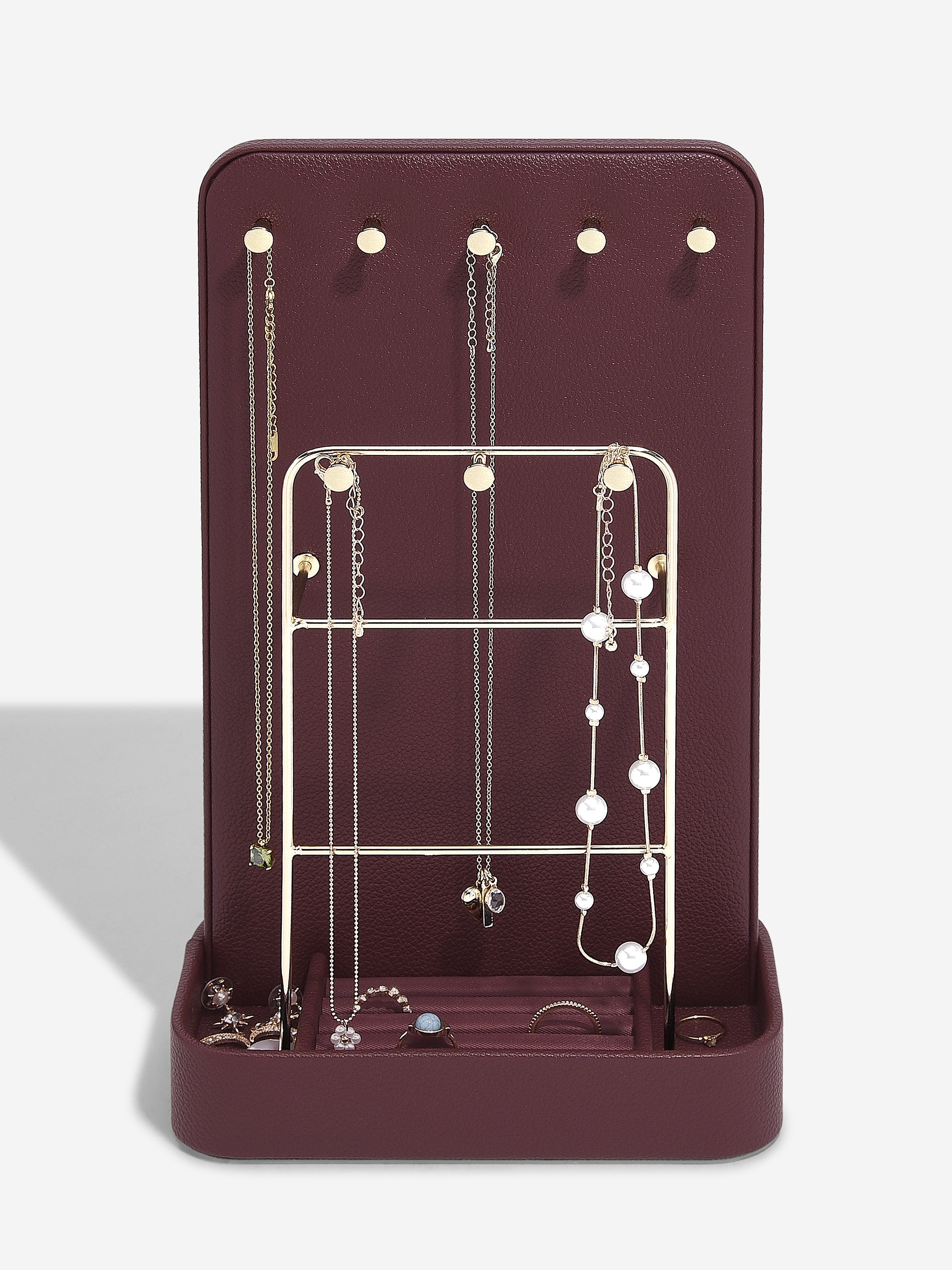 Stackers All-In-One Jewellery Stand Burgundy