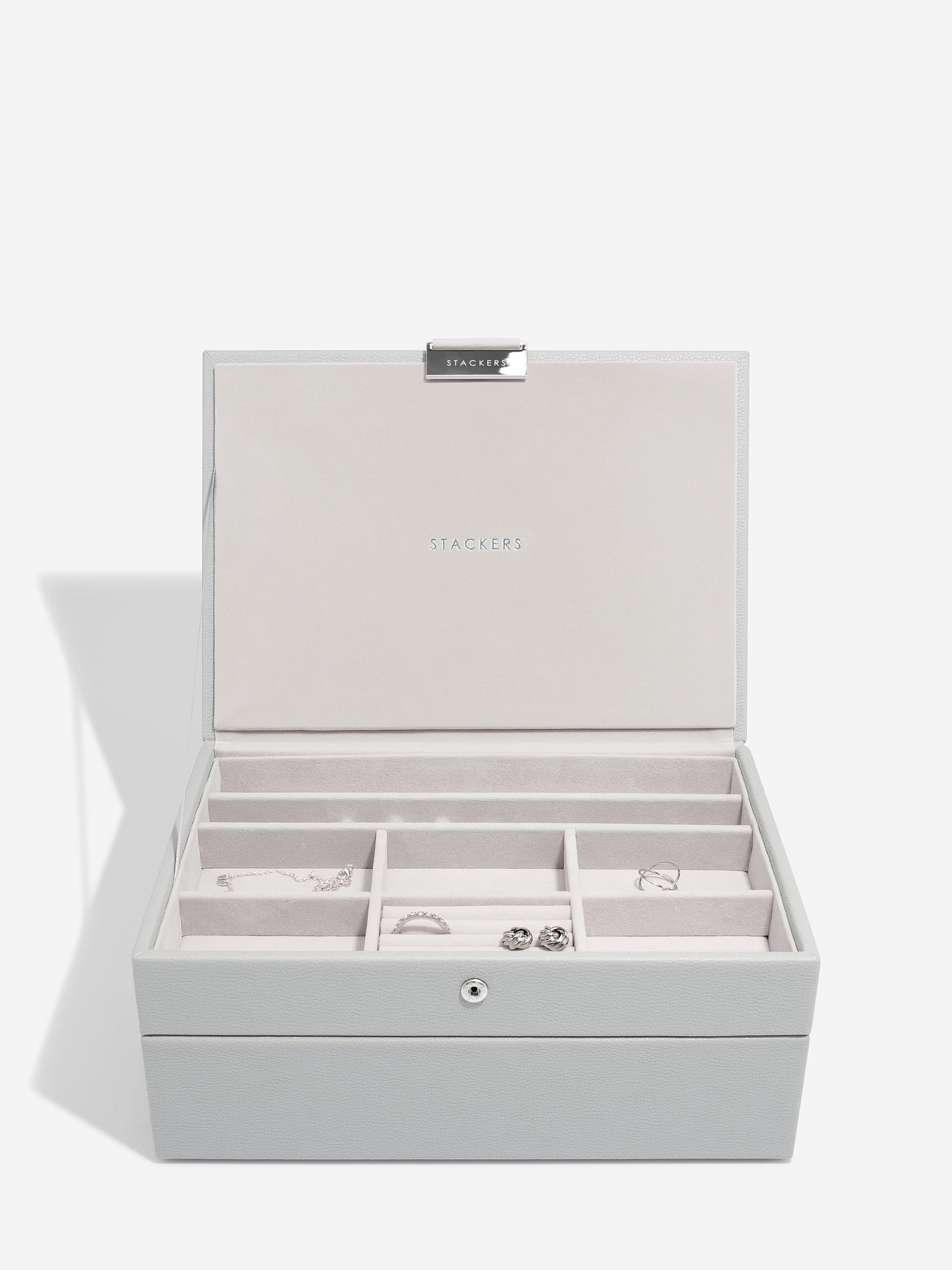Stackers Classic Jewellery Box Set of 2 Grey