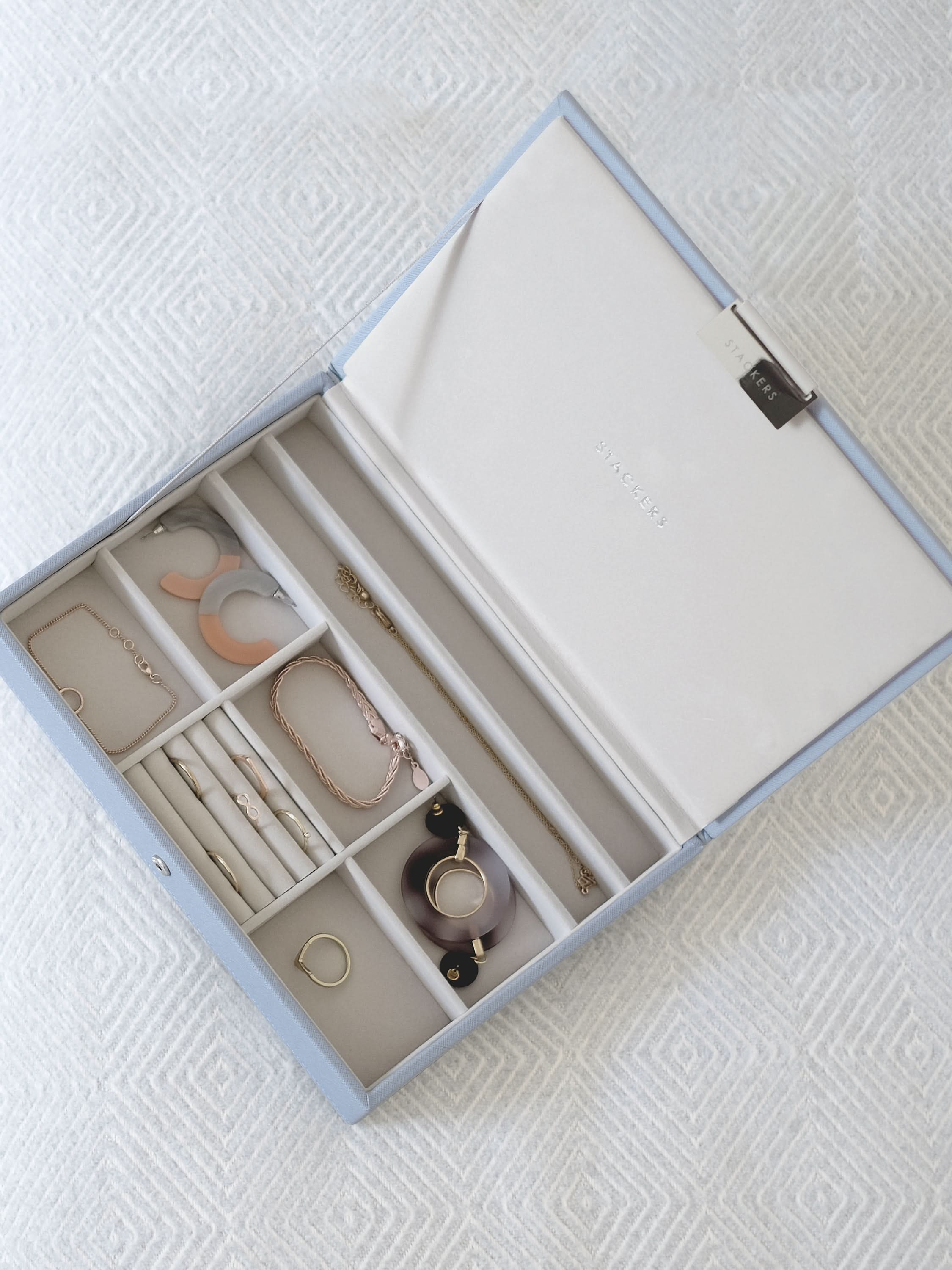 Stackers Classic Jewellery Box Set of 2 Blue