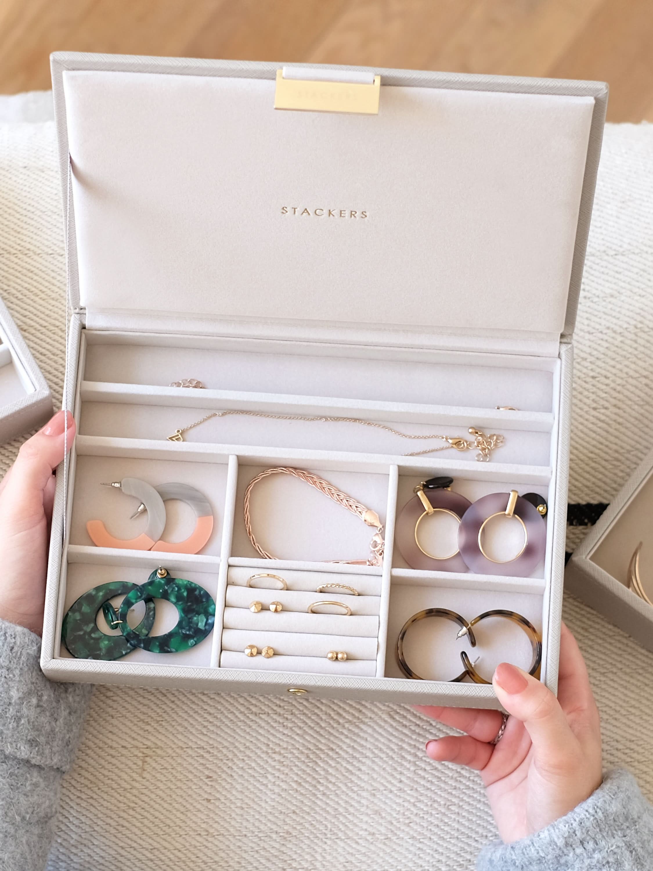 Stackers Classic Jewellery Box Set of 2 Taupe