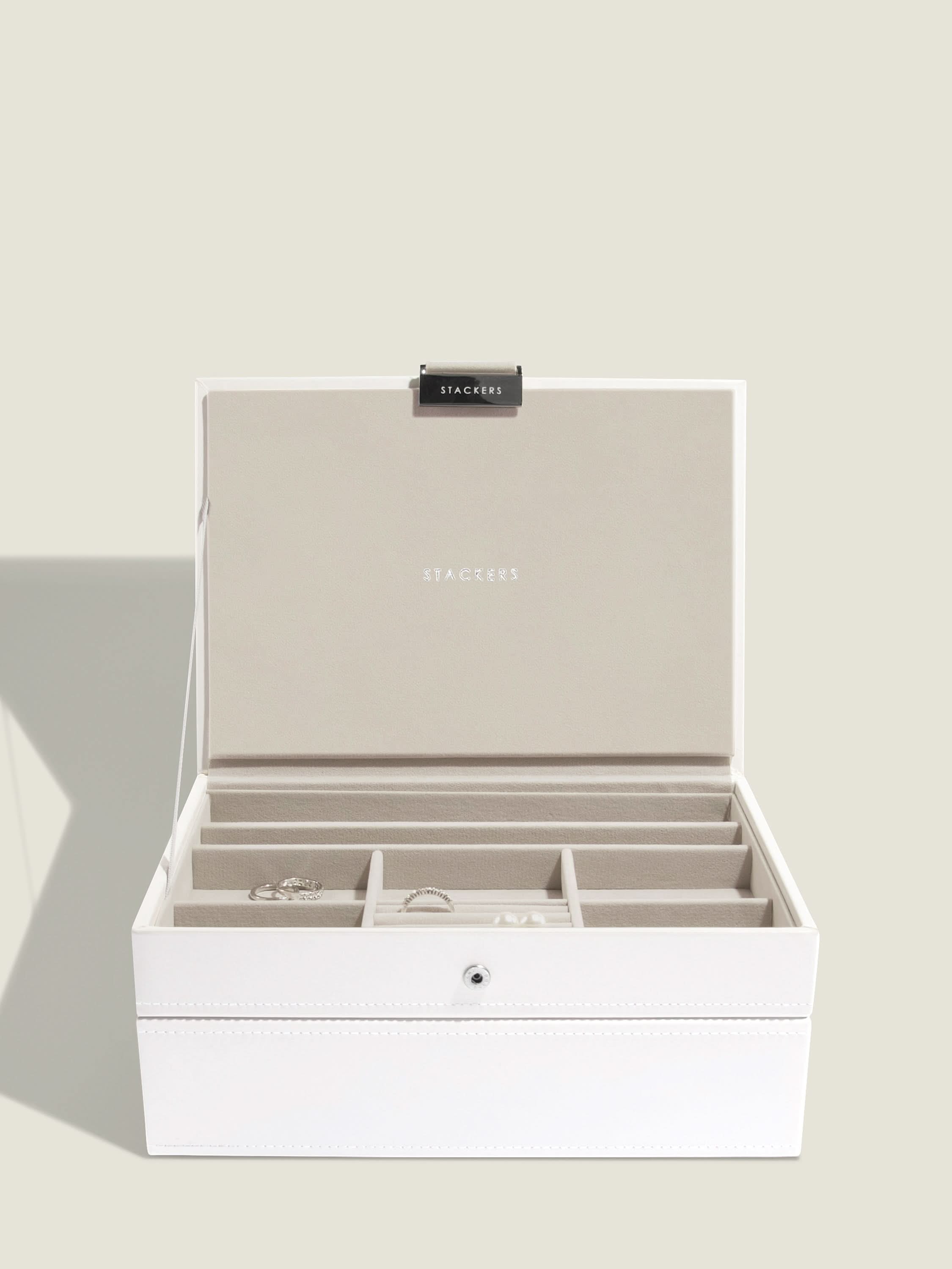 Stackers Classic Jewellery Box Set of 2 White