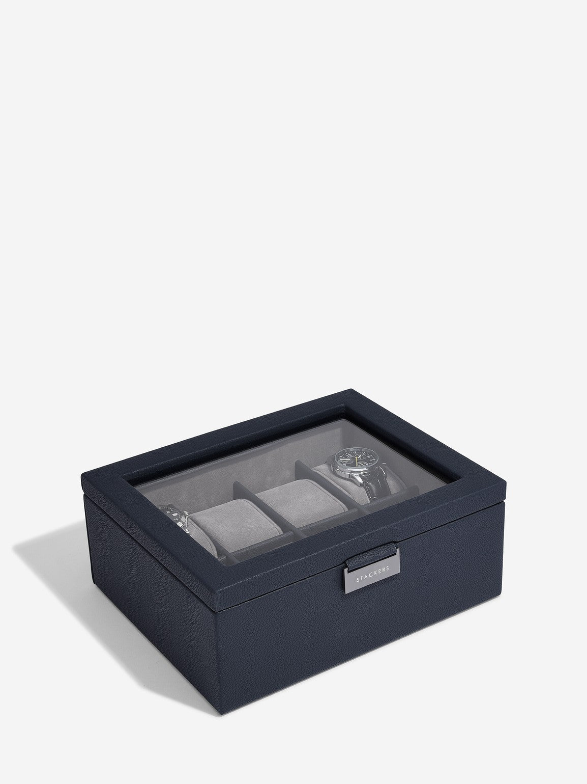 Stackers Achtdelige Horlogebox Marineblauw - Mystackers