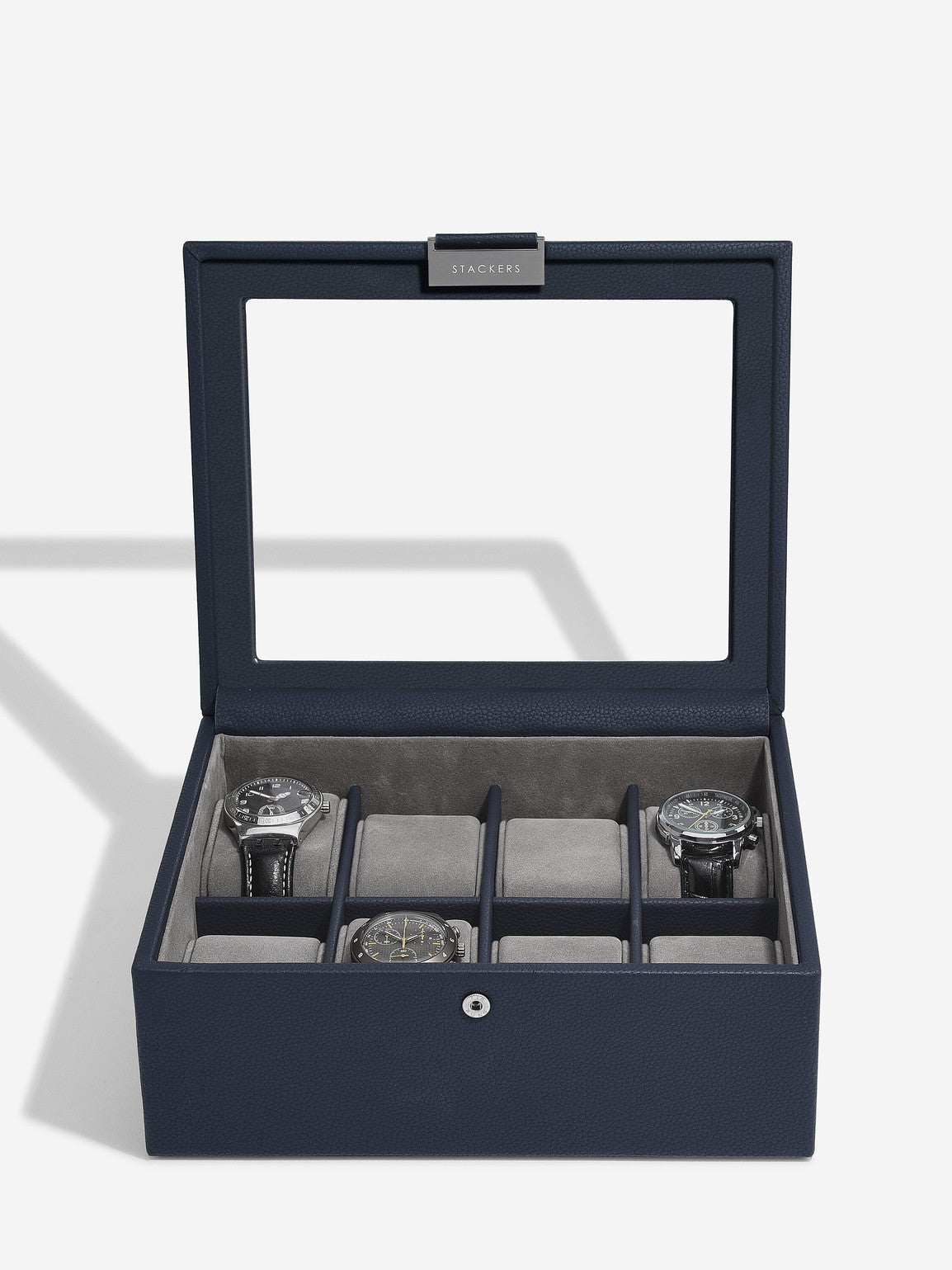 Stackers Achtdelige Horlogebox Marineblauw - Mystackers