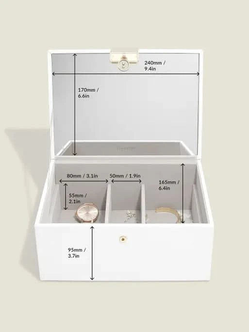 Stackers Luxe Klassieke Juwelendoos Wit - Mystackers