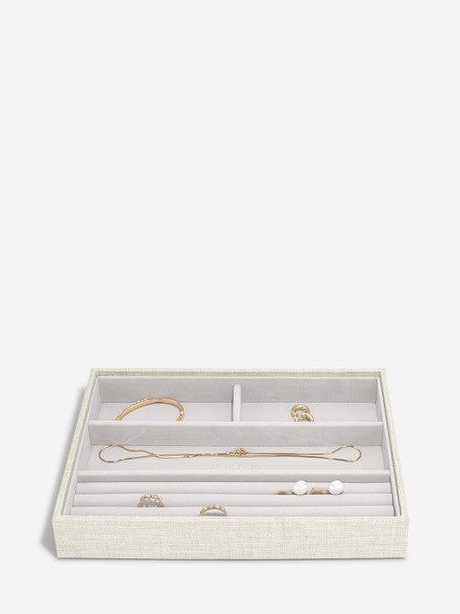 Stackers Ring & Bracelet Layer for Classic Jewellery Box Oatmeal & Linen