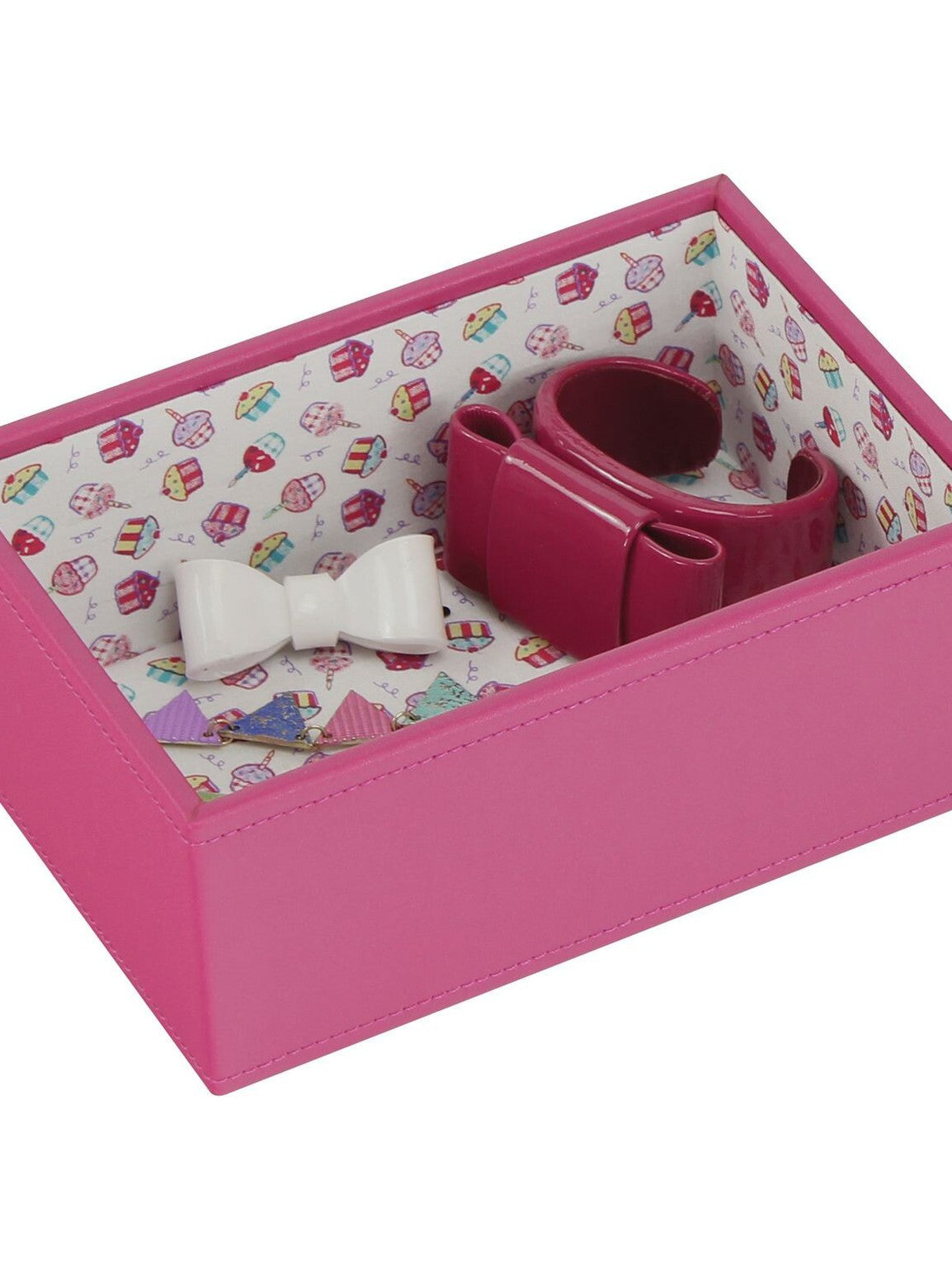 Stackers Mini Horloge & Accessoirelaag Roze Cupcake - Mystackers